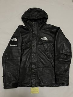 Supreme x the north 2025 face leather mountain parka