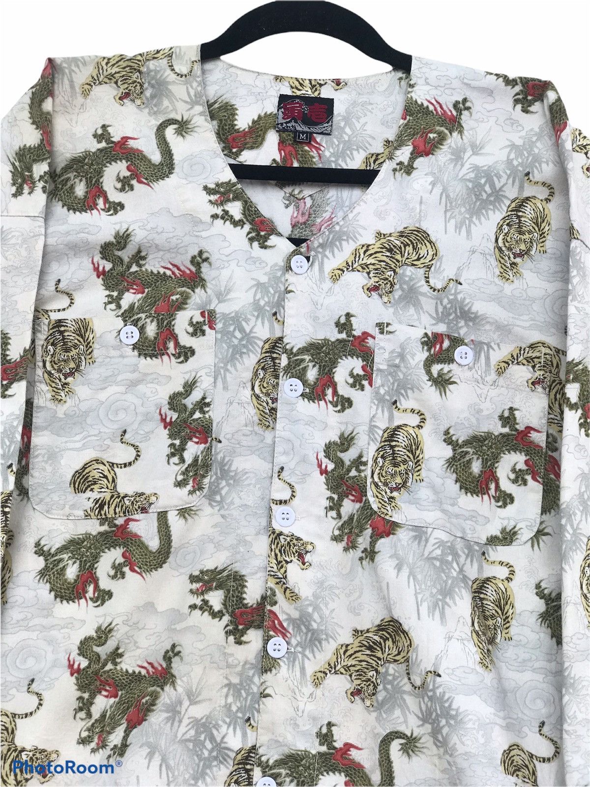 Japanese Brand Shirt Button up Long Sleeve Dragon Tiger Size US M / EU 48-50 / 2 - 4 Thumbnail