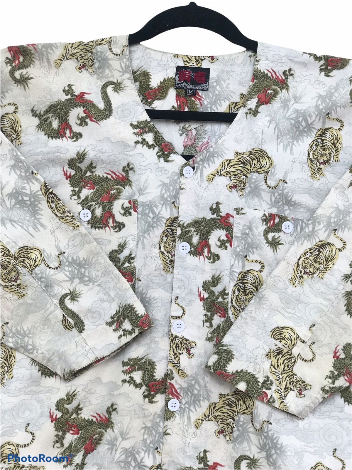 Japanese Brand Shirt Button up Long Sleeve Dragon Tiger Size US M / EU 48-50 / 2 - 2 Thumbnail