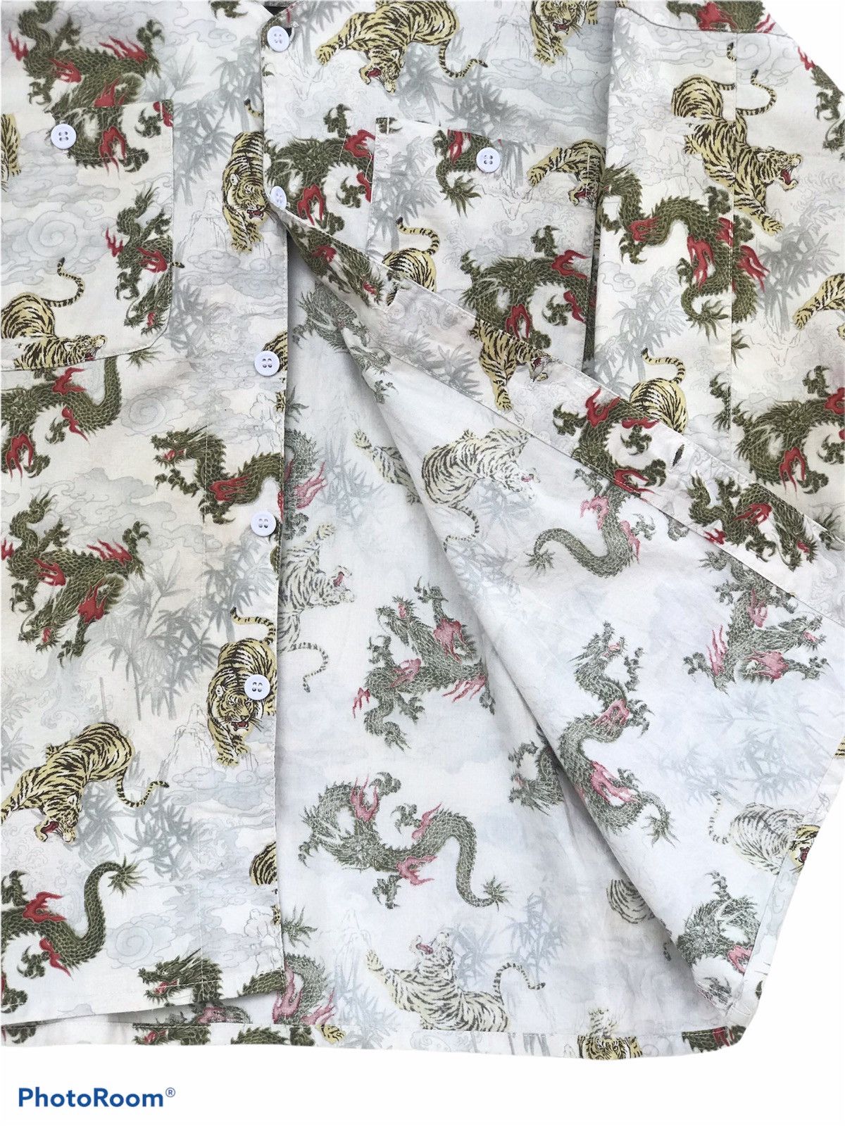 Japanese Brand Shirt Button up Long Sleeve Dragon Tiger Size US M / EU 48-50 / 2 - 6 Thumbnail