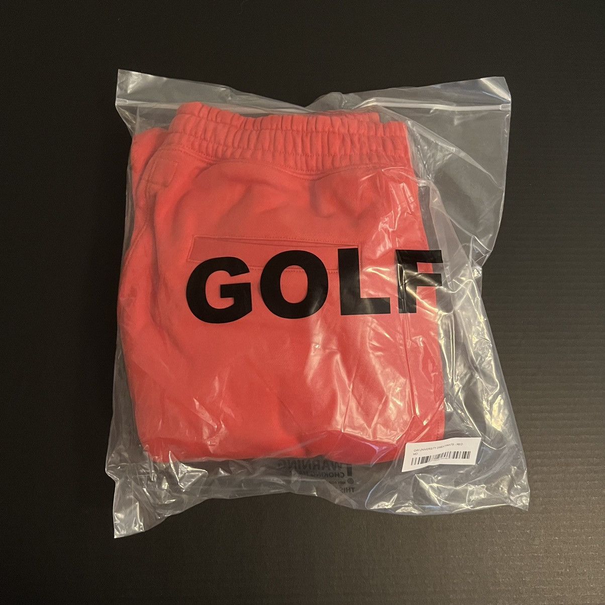 Golf Wang Golf Wang GW University Varsity Baseball Sweatpants - Red MD Size US 32 / EU 48 - 3 Thumbnail