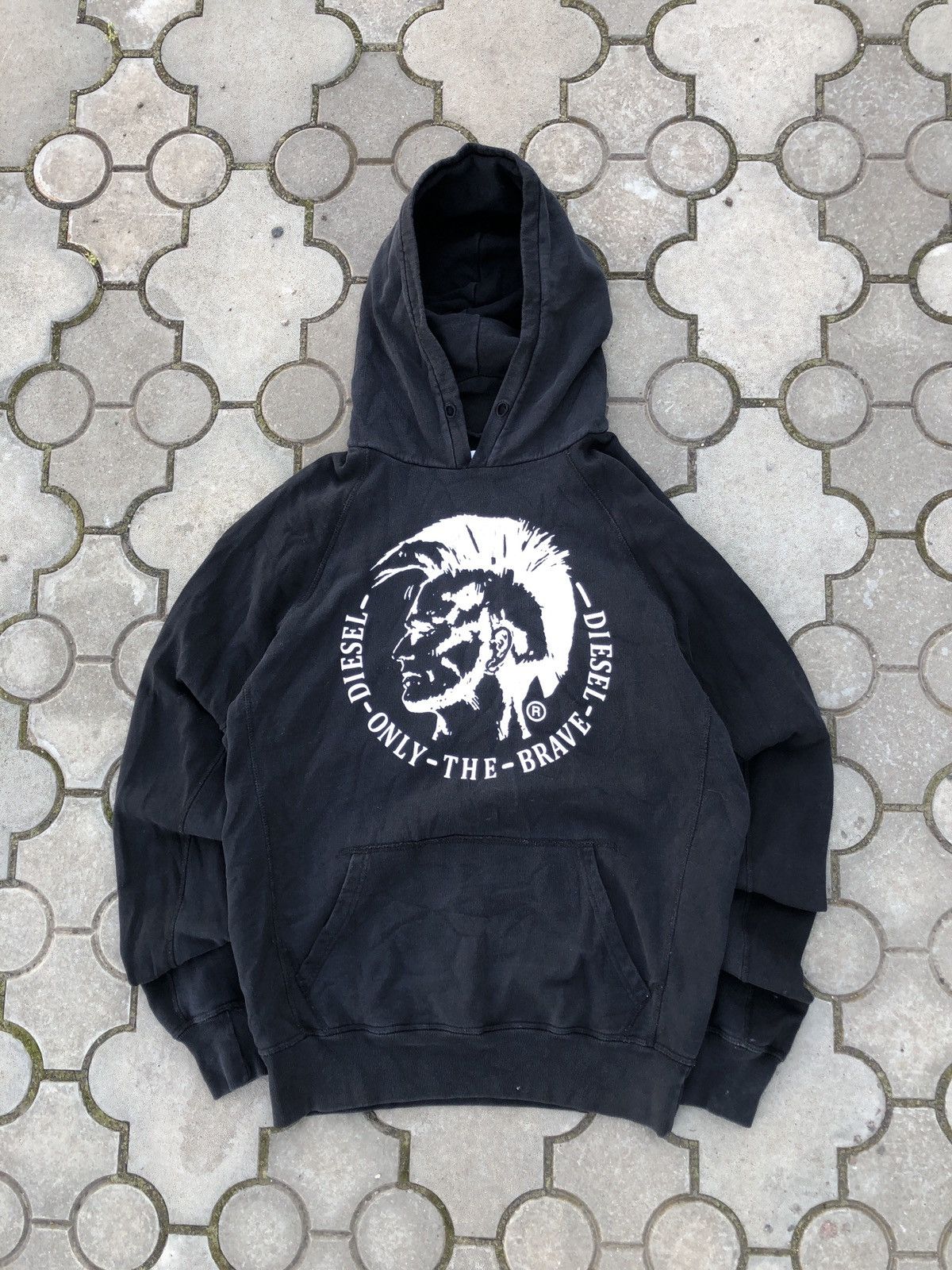 Y2K Vintage Diesel Logo Graphic Print Hoodie