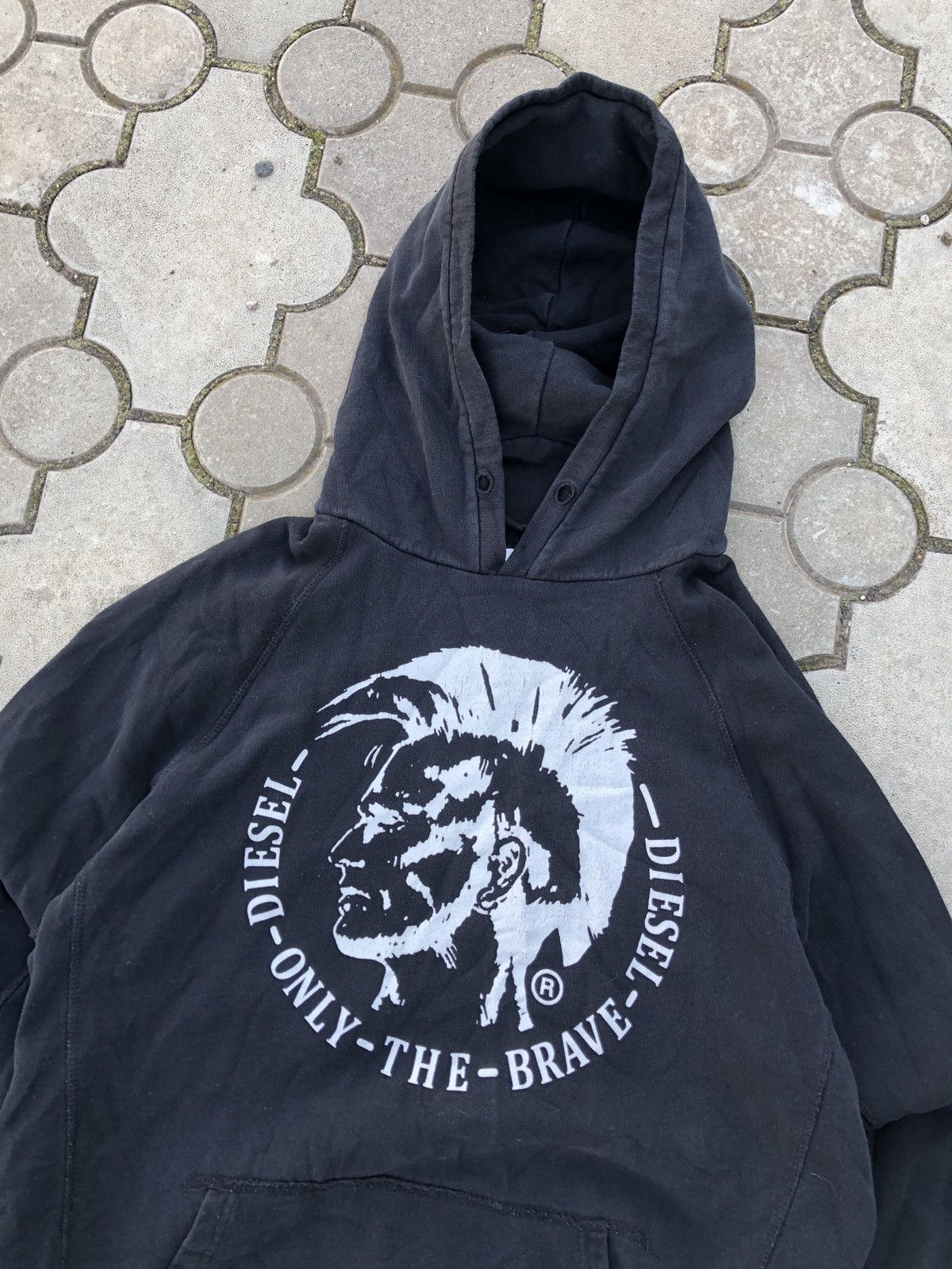 Y2K Vintage Diesel Logo Graphic Print Hoodie