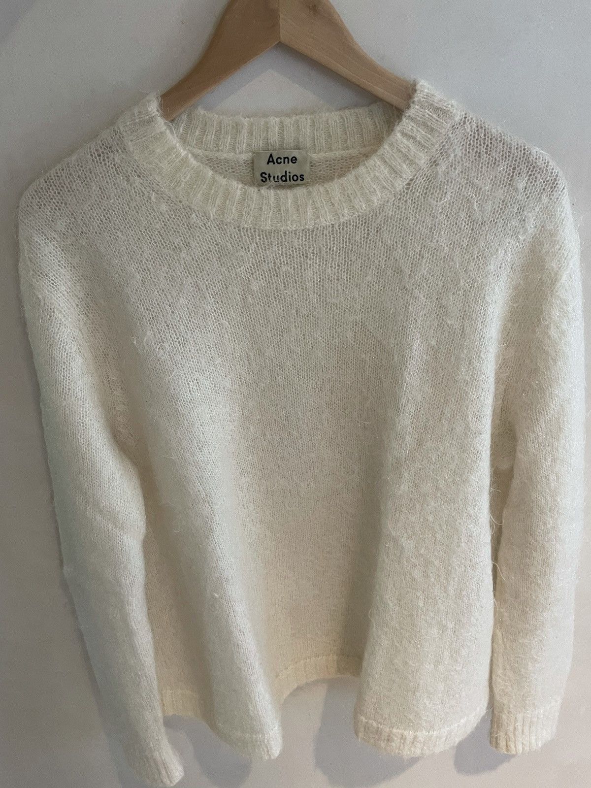 Image of Acne Studios Mohair Knit in Cream, Men's (Size Large)