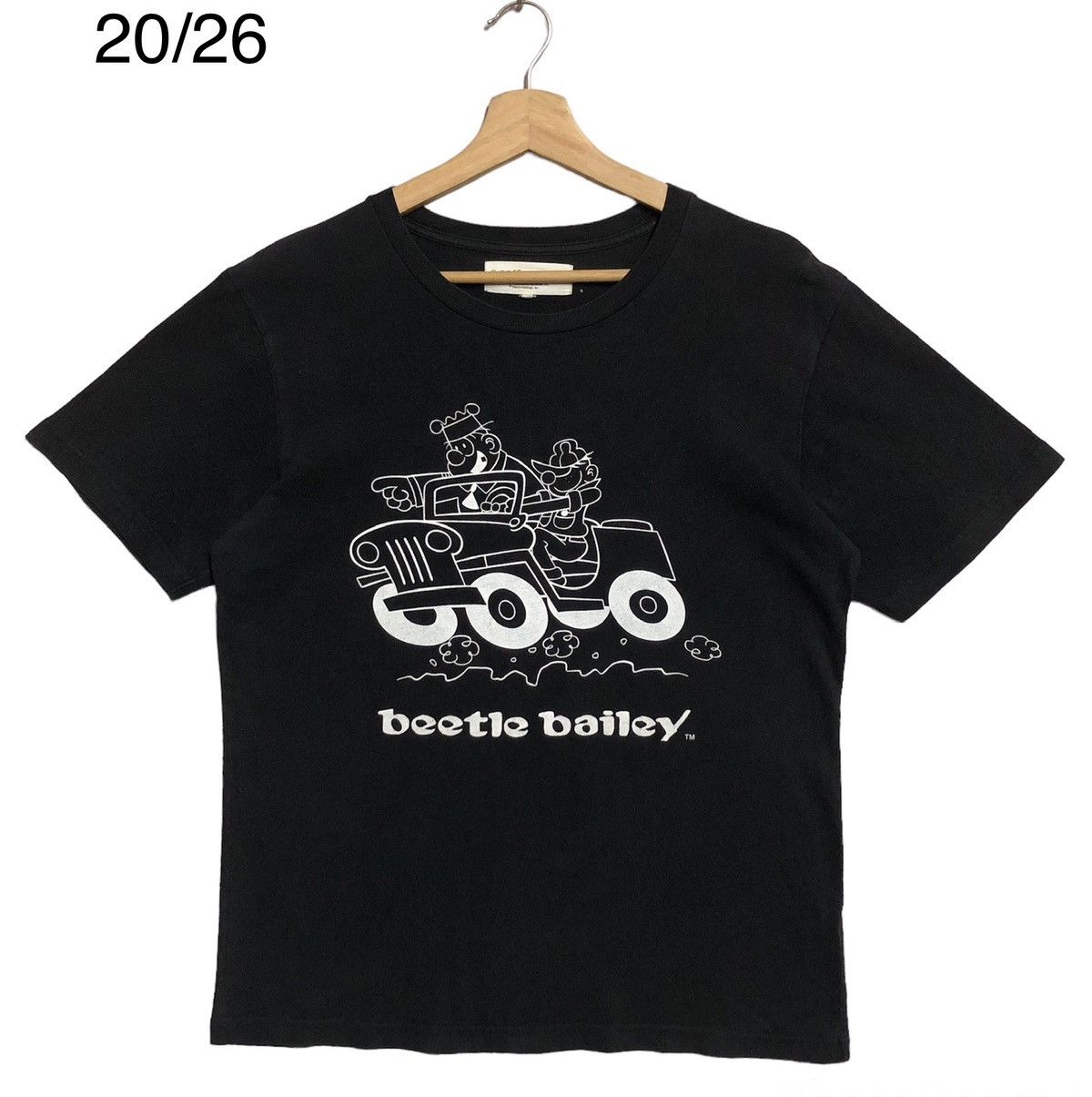 image of Cartoon Network x Vintage Beetle Bailey in Black, Men's (Size Large)