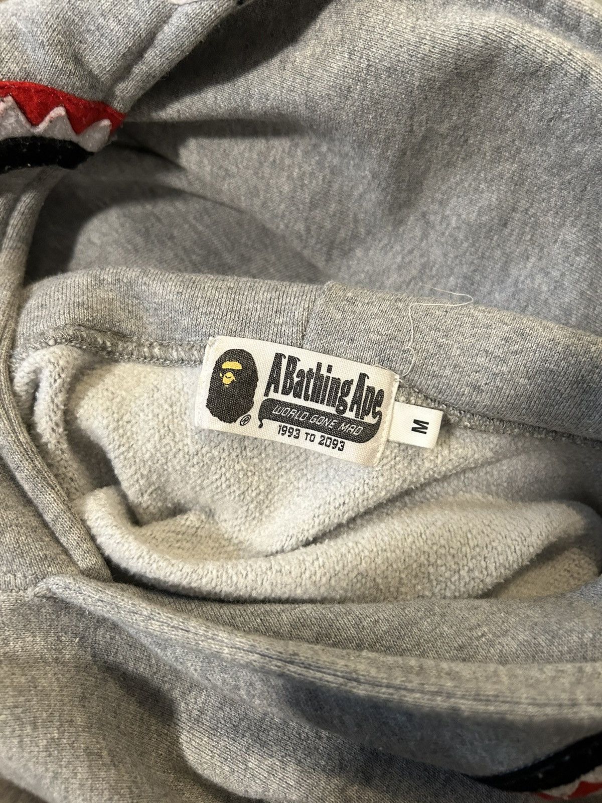 Bape Bape shark hoodie pullover grey size medium Size US M / EU 48-50 / 2 - 12 Thumbnail