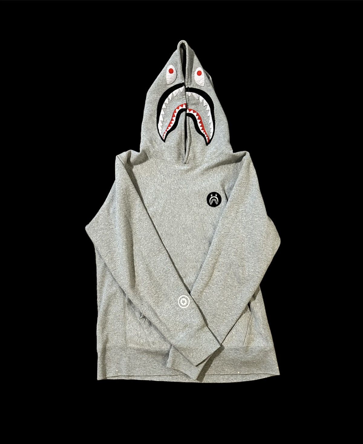 Bape Bape shark hoodie pullover grey size medium Size US M / EU 48-50 / 2 - 1 Thumbnail