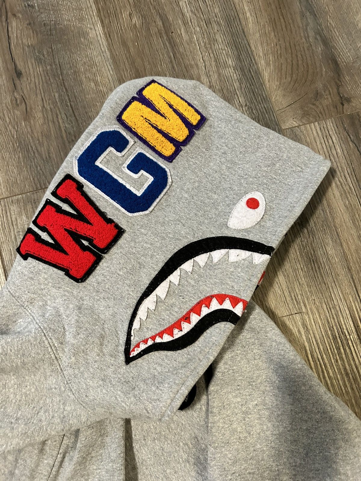 Bape Bape shark hoodie pullover grey size medium Size US M / EU 48-50 / 2 - 4 Thumbnail