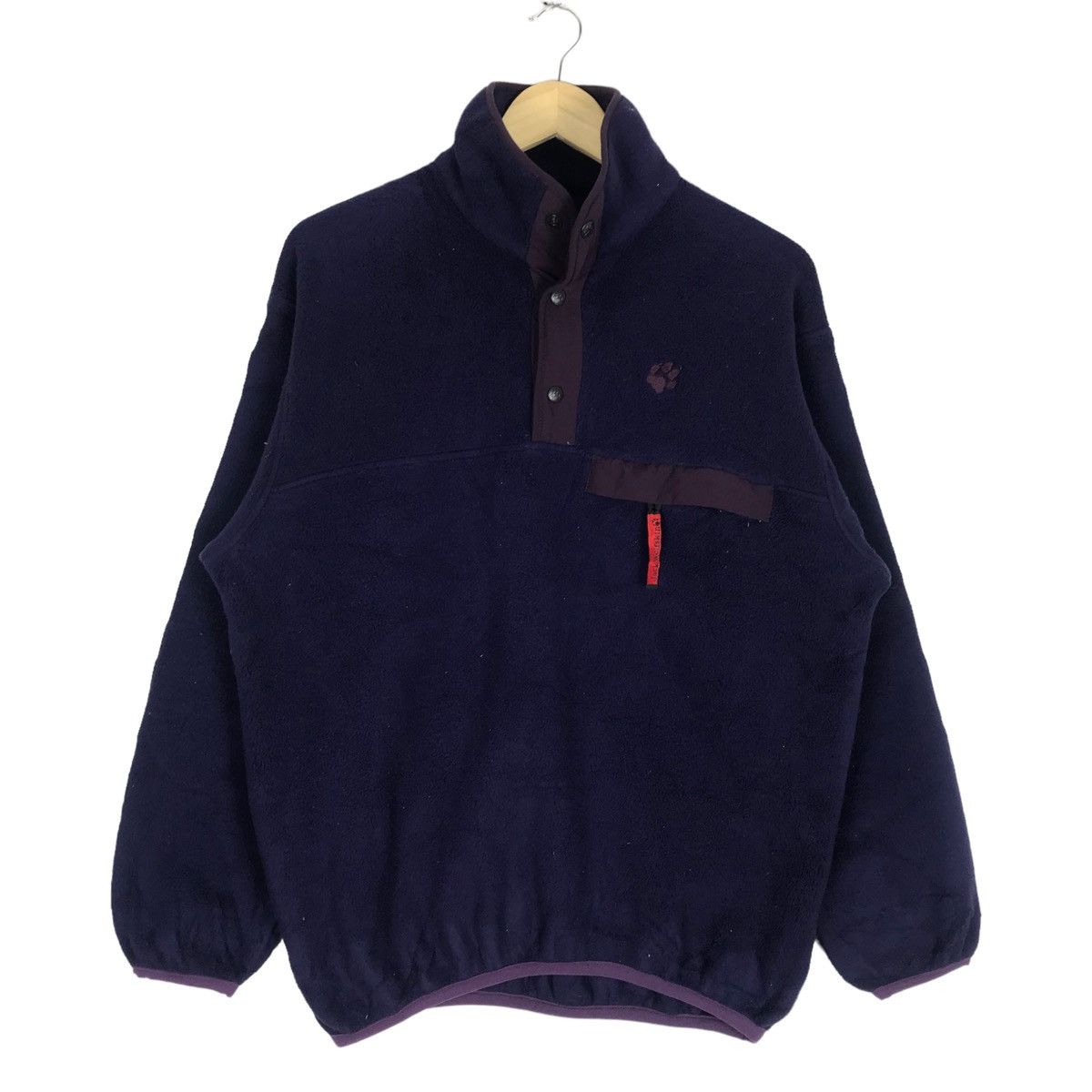 Jack wolfskin snap button fleece jacket