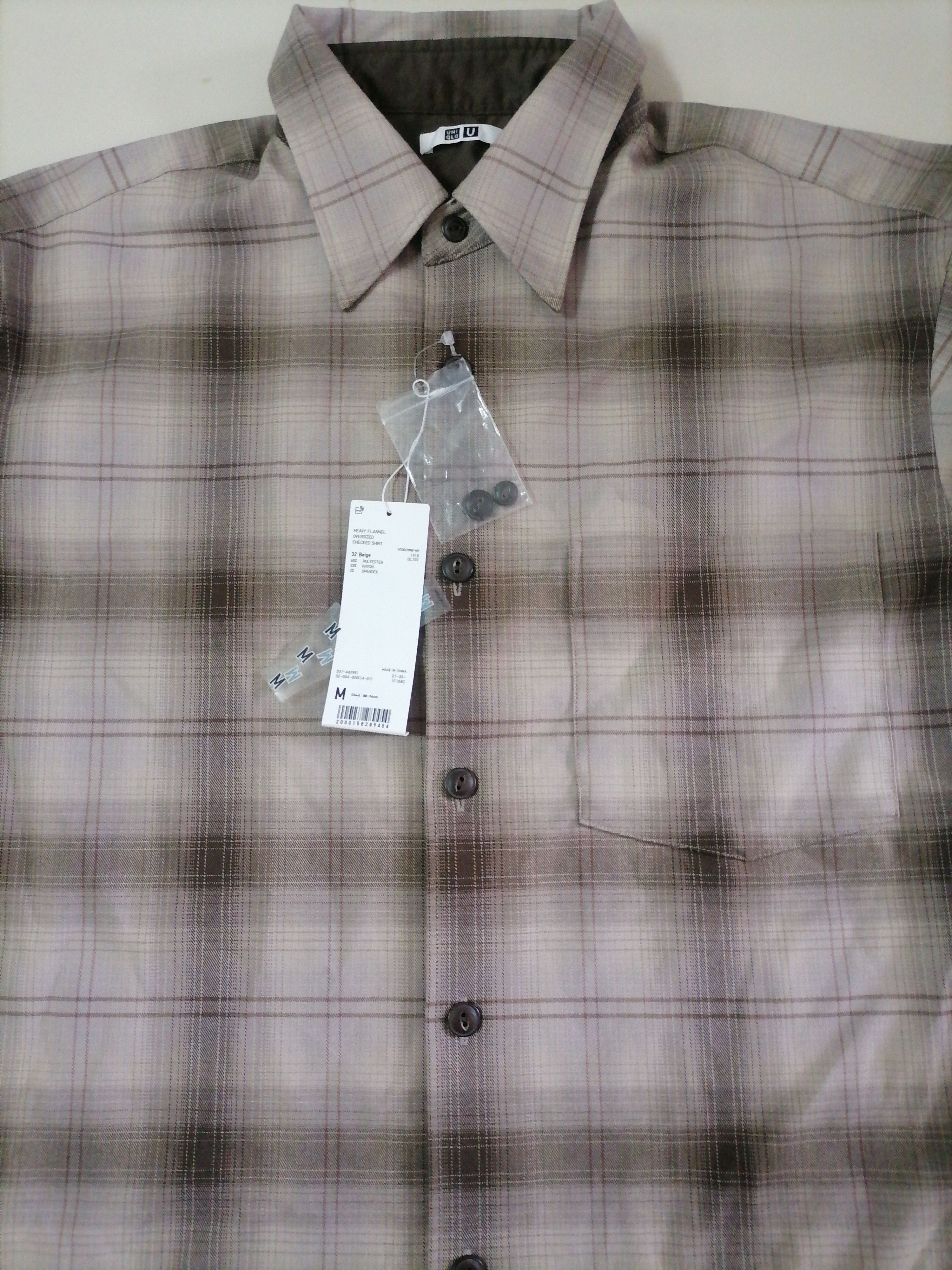 Christophe Lemaire × Flannel × Lemaire Uniqlo U Heavy Flannel Oversized Check Long Sleeve Shirt Size US M / EU 48-50 / 2 - 4 Thumbnail