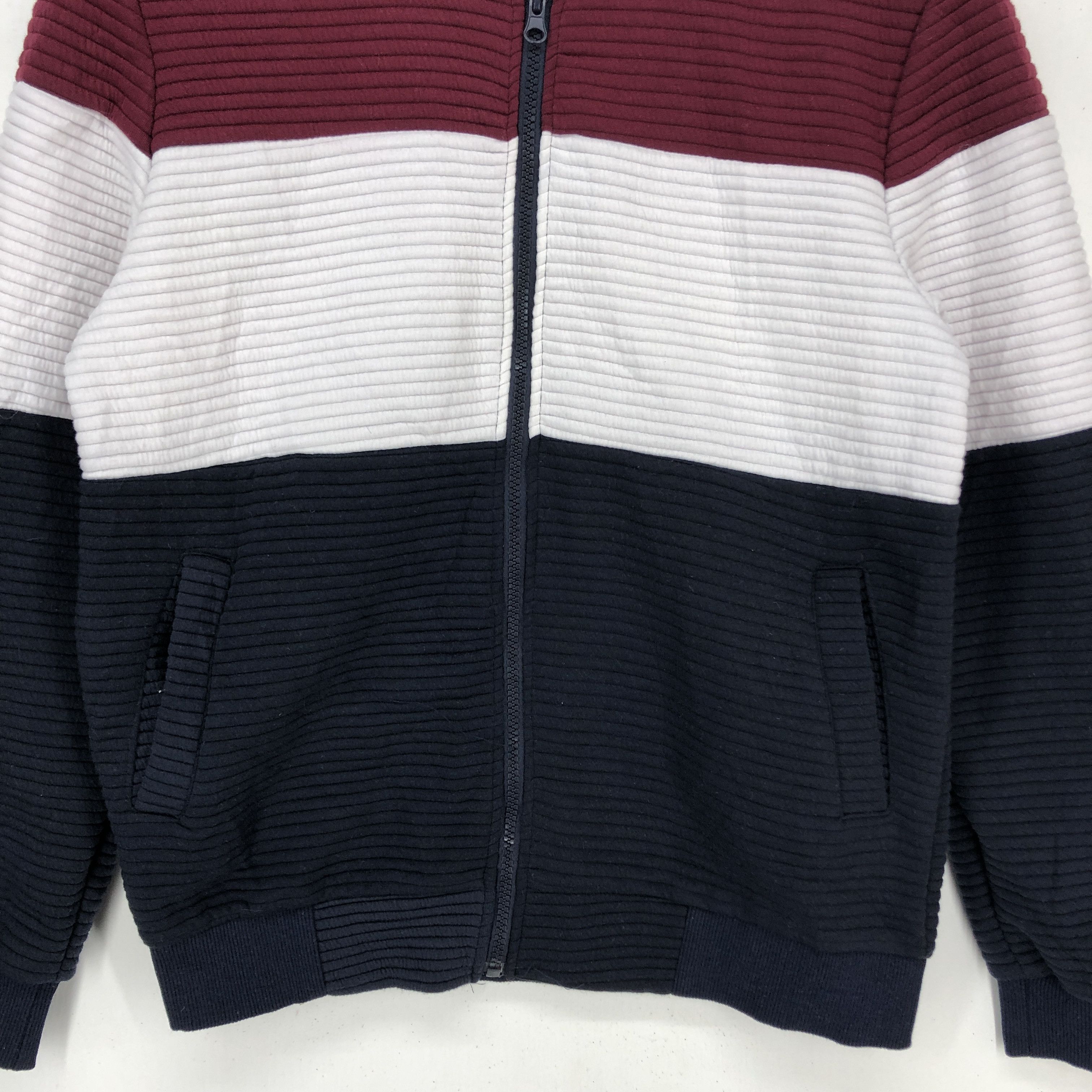 Japanese Brand AOWO7S Three Stripe Quilted Sweater / Jacket #1473-54 Size US S / EU 44-46 / 1 - 3 Thumbnail