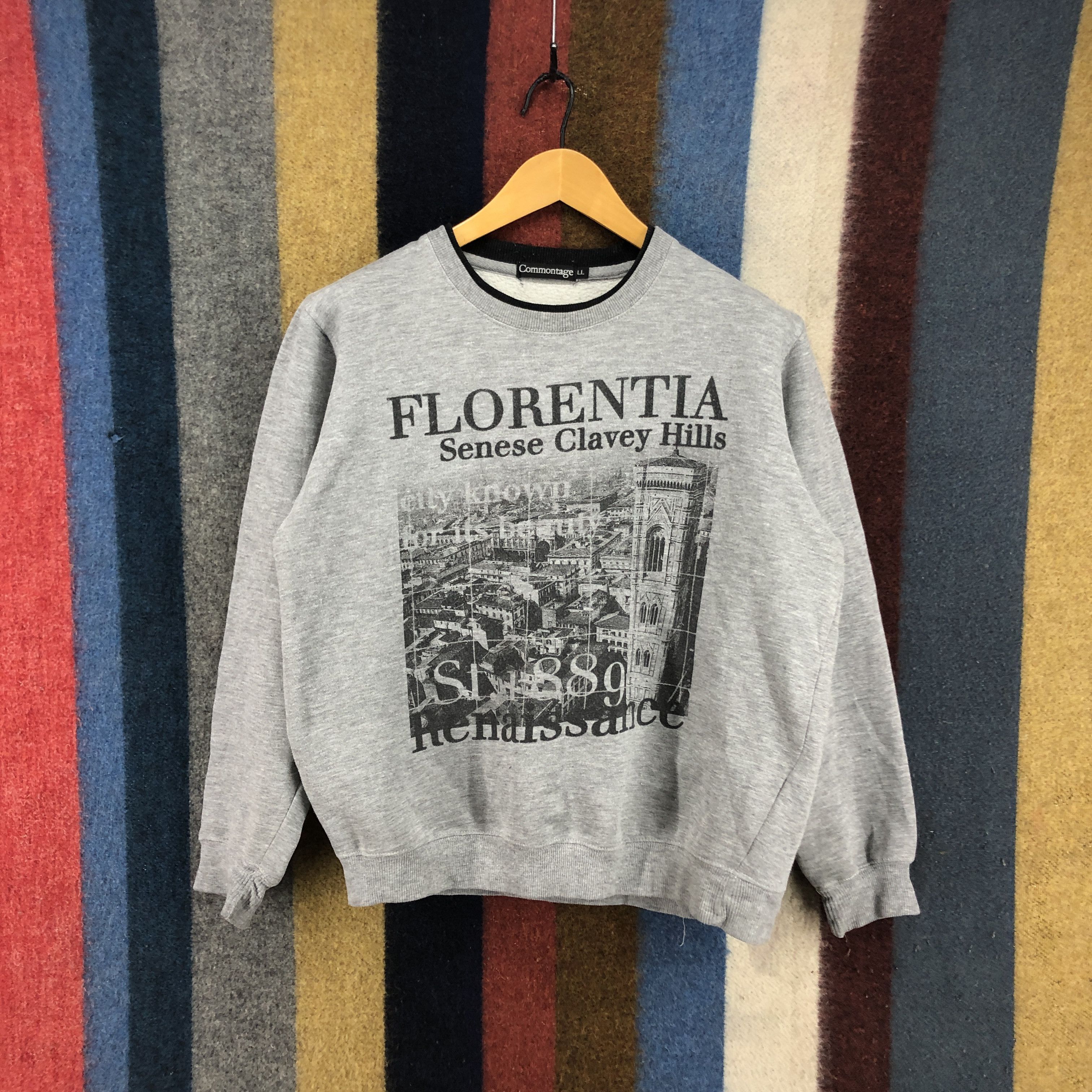 Japanese Brand FLORENTIA by COMMONTAGE Crew Neck Sweatshirt #0610/Z Size M / US 6-8 / IT 42-44 - 1 Thumbnail