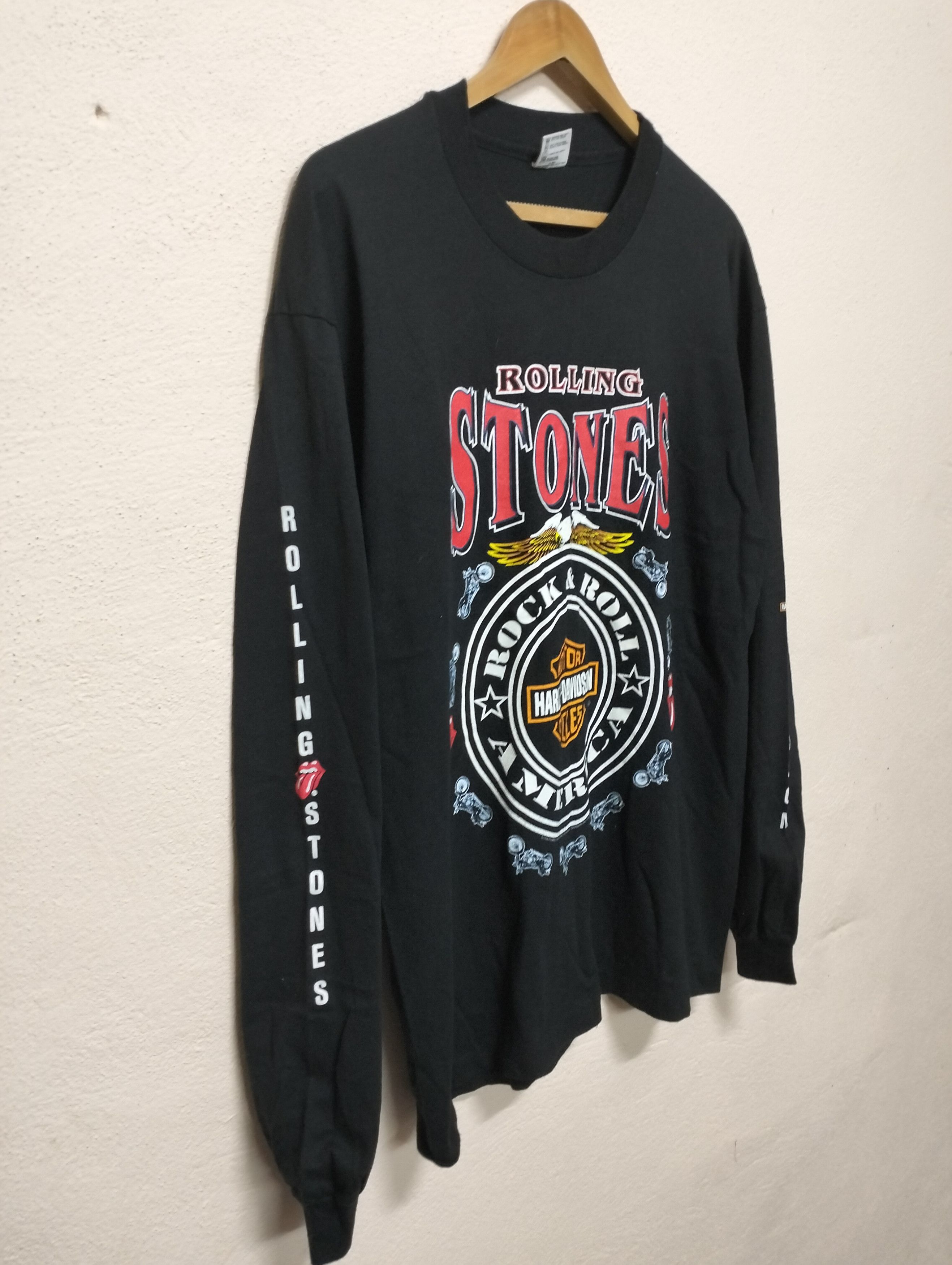 Harley-Davidson × Rolling Stones 90s ロンT Vintage The Rolling Stones X Harley Davidson Shirt 90's