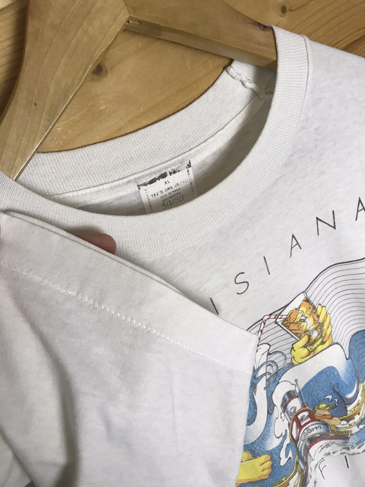 Vintage Vintage Louisiana Catfish funny single stitch t-shirt Size US XL / EU 56 / 4 - 5 Thumbnail