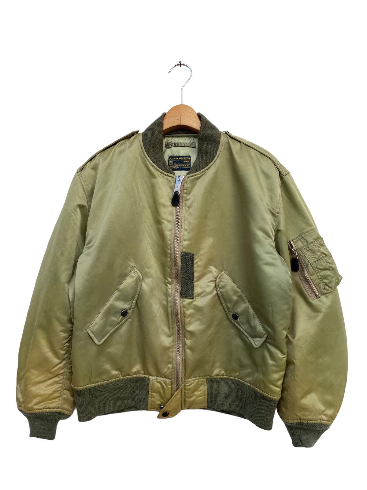image of Vintage Us Army Bomber Jacket By Park Miller in Brown/Yellow, Men's (Size Large)