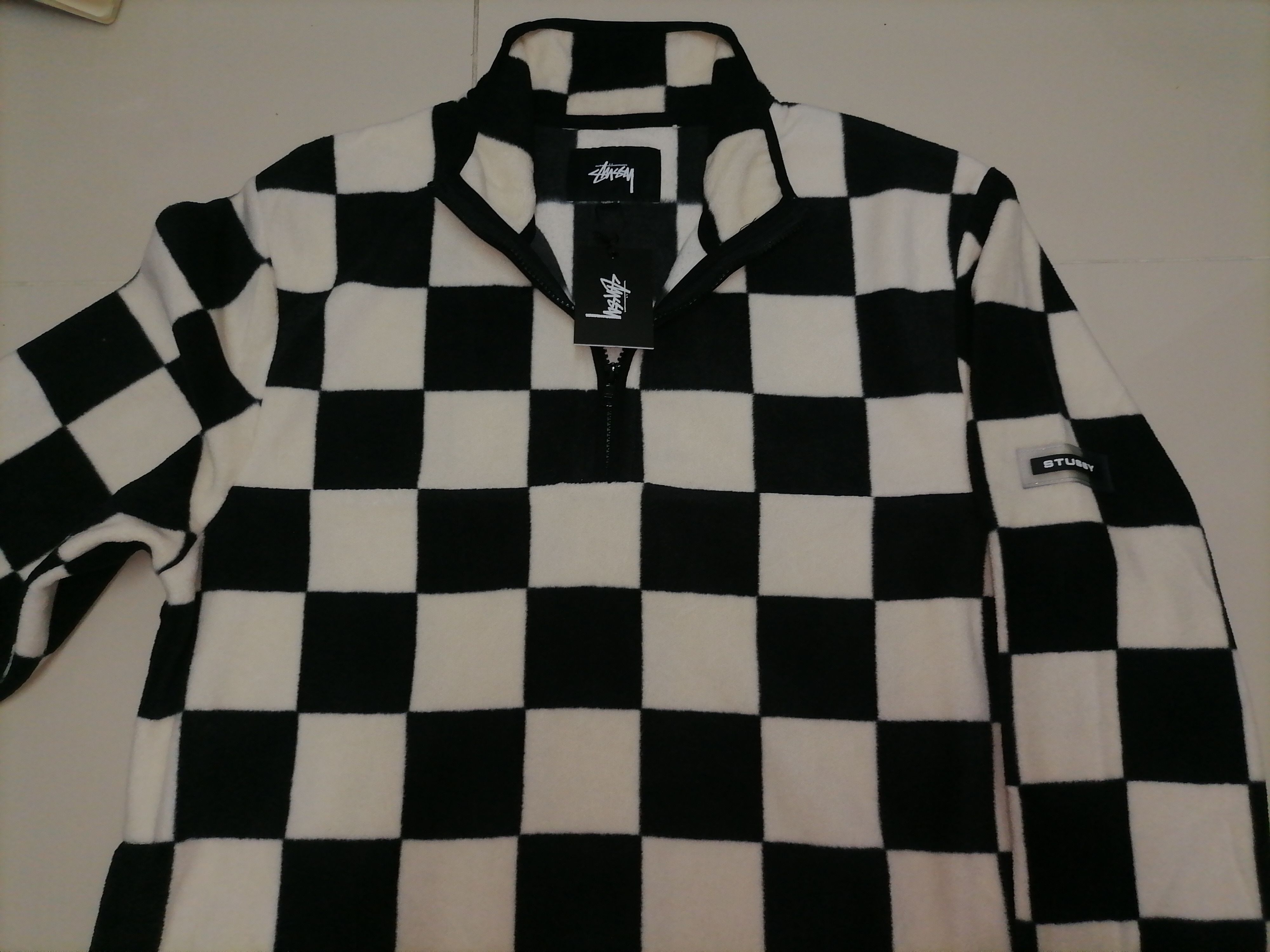Stussy Stussy Checkered Mockneck Fleece Ss18 Size US L / EU 52-54 / 3 - 3 Thumbnail