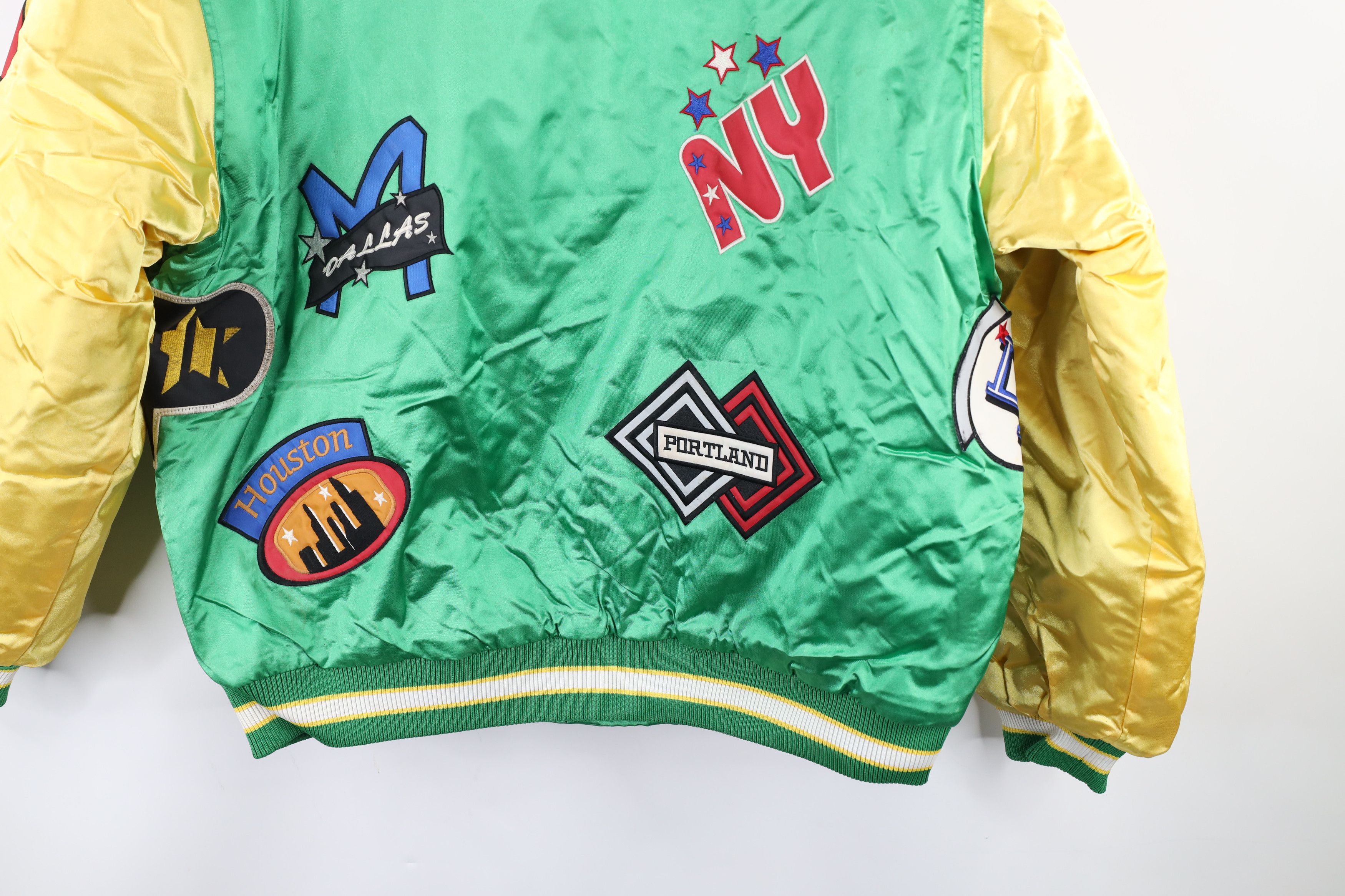 Vintage NOS Vintage 90s Streetwear Team Logo Satin Bomber Jacket Size US XL / EU 56 / 4 - 16 Thumbnail