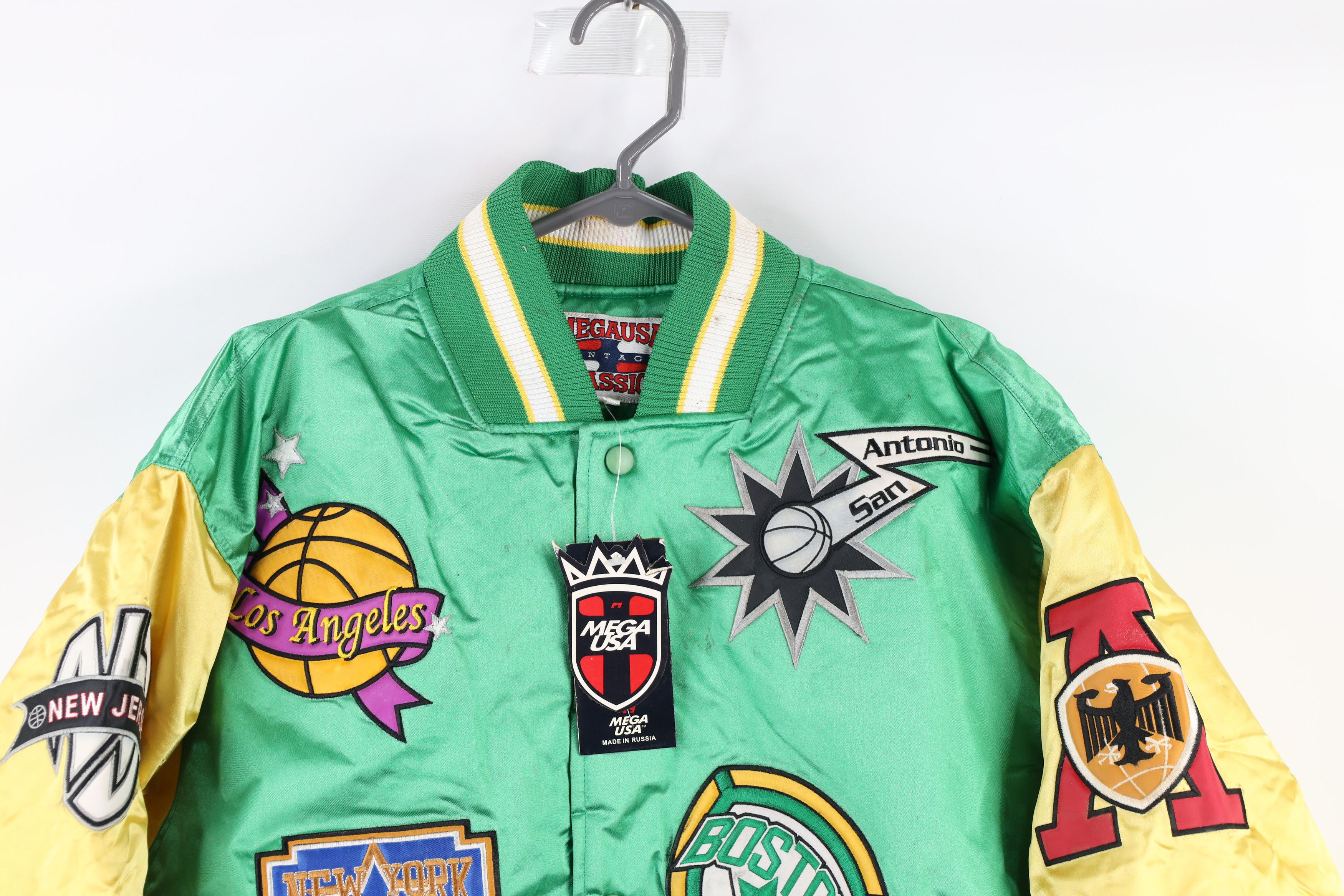 Vintage NOS Vintage 90s Streetwear Team Logo Satin Bomber Jacket Size US XL / EU 56 / 4 - 2 Thumbnail