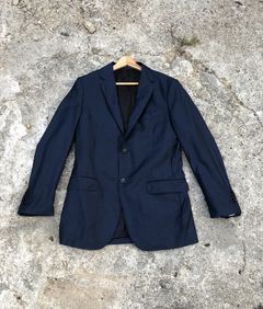 GUCCI 1998 Slim Navy Monogram Lined Pant Suit XS S Tom Ford Era Rare  EXCELLENT