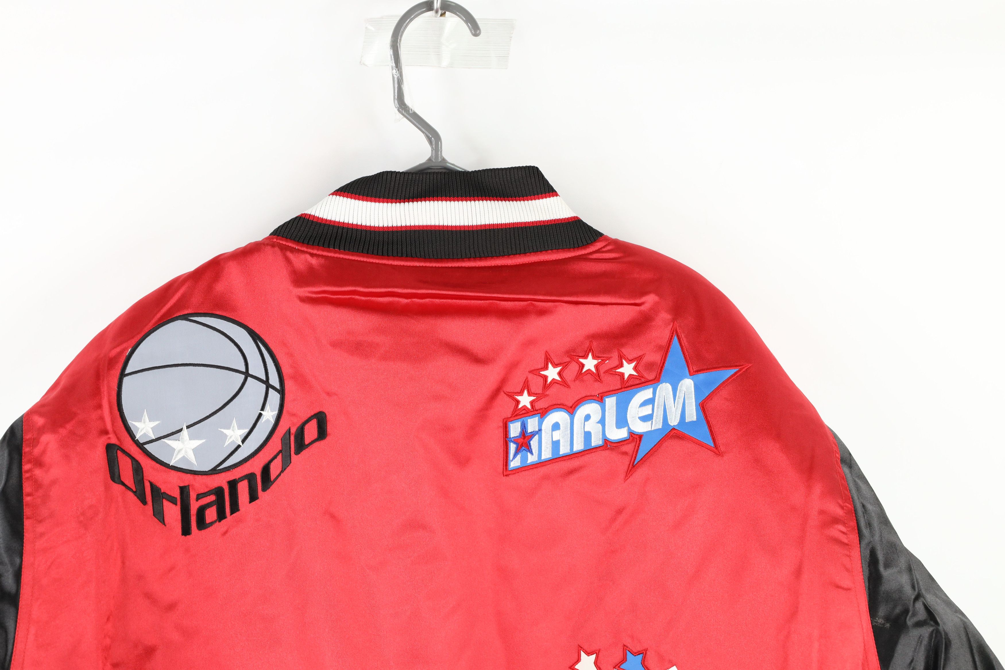 NOS Vintage 90s Streetwear Team Logo Satin Bomber Jacket