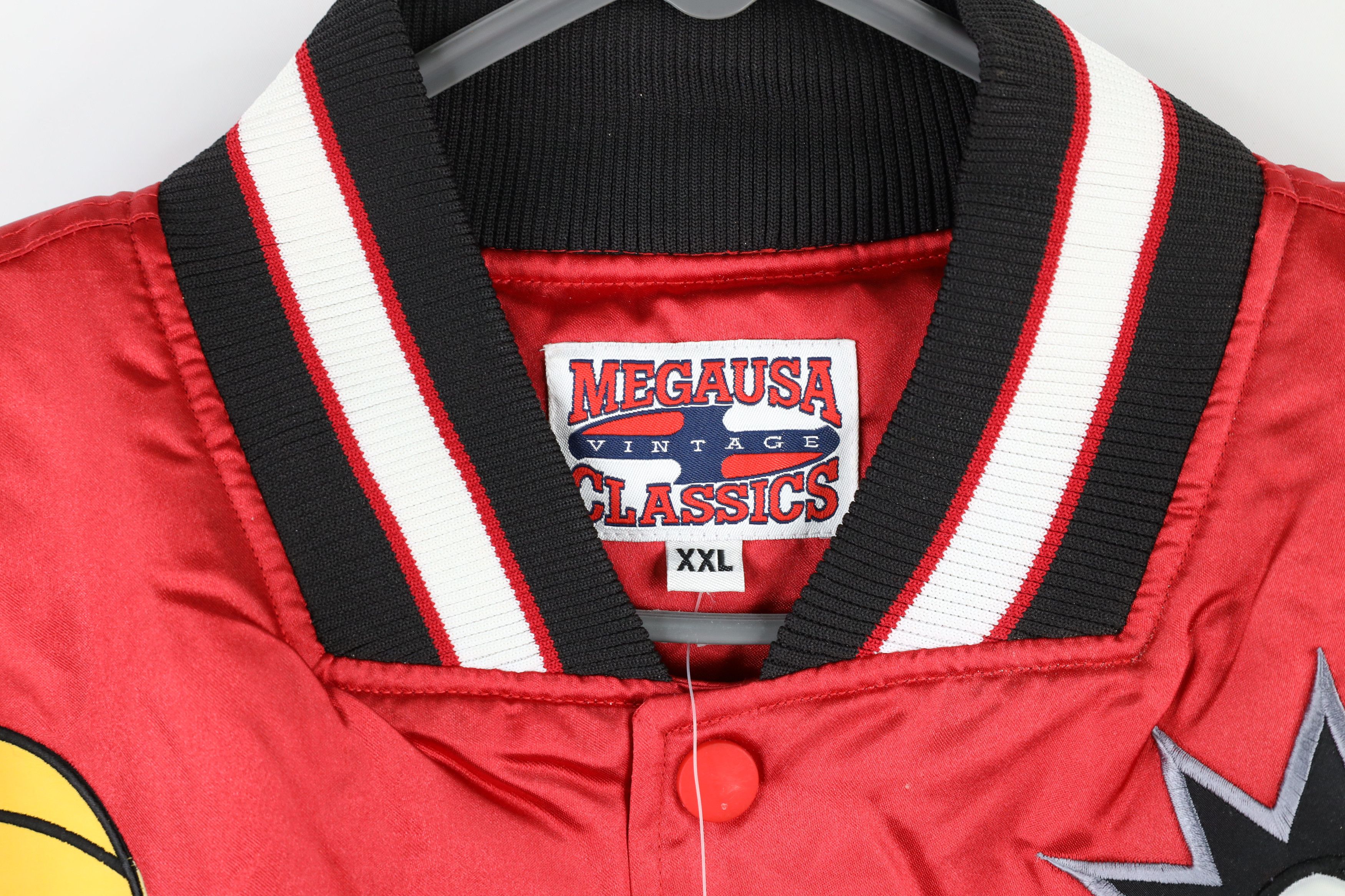 NOS Vintage 90s Streetwear Team Logo Satin Bomber Jacket