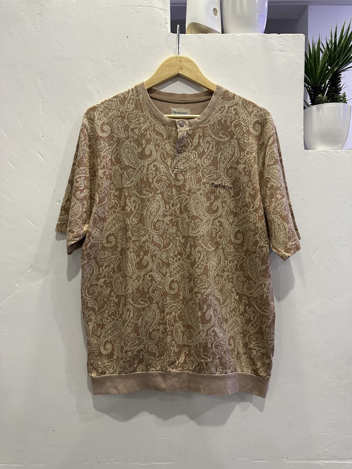 Burberry Vintage Burberry Paisley Button Up Tshirt Size US L / EU 52-54 / 3 - 1 Thumbnail