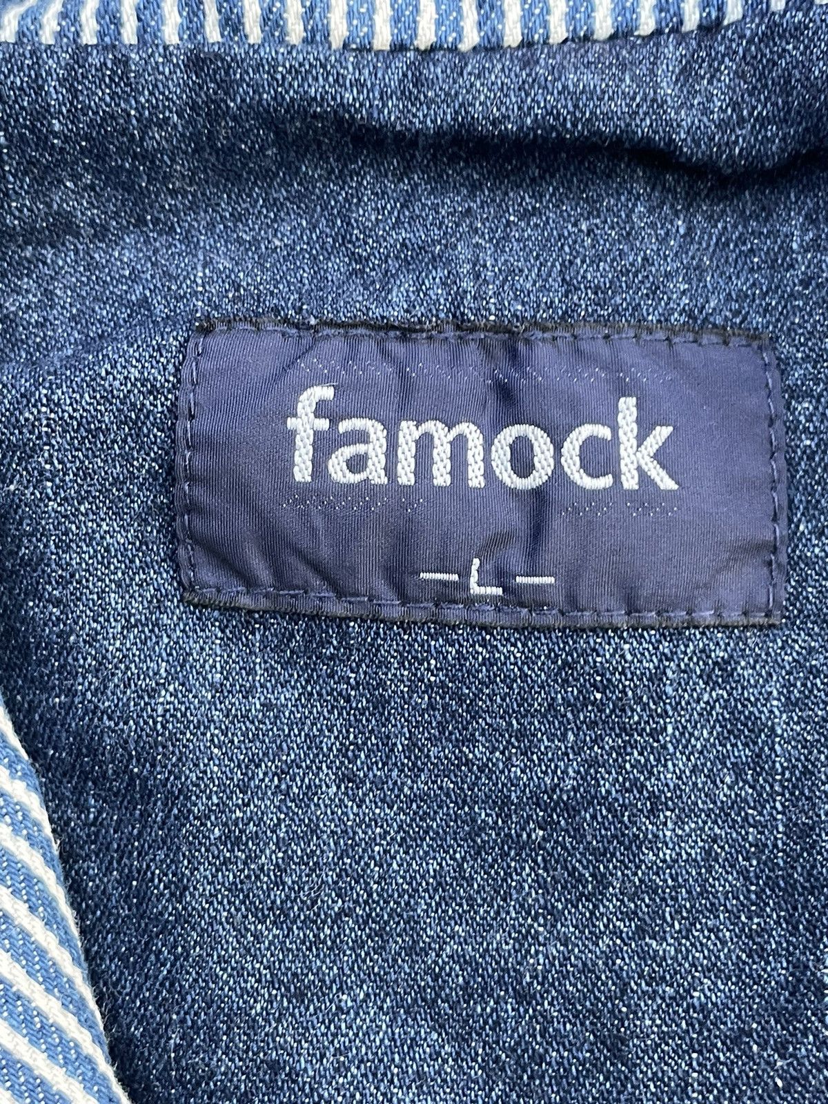 Japanese Brand Famock Hickory Denim Coat Size US L / EU 52-54 / 3 - 8 Thumbnail