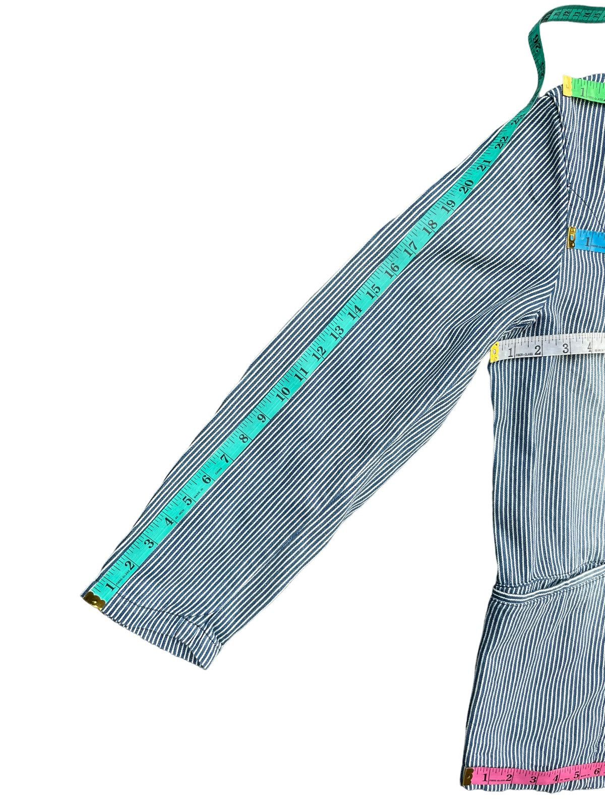 Japanese Brand Famock Hickory Denim Coat Size US L / EU 52-54 / 3 - 11 Thumbnail