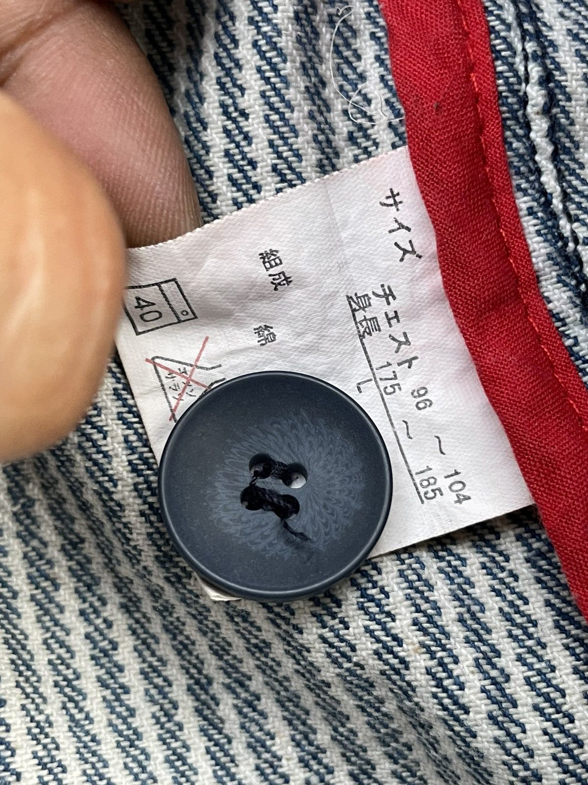 Japanese Brand Famock Hickory Denim Coat Size US L / EU 52-54 / 3 - 7 Thumbnail