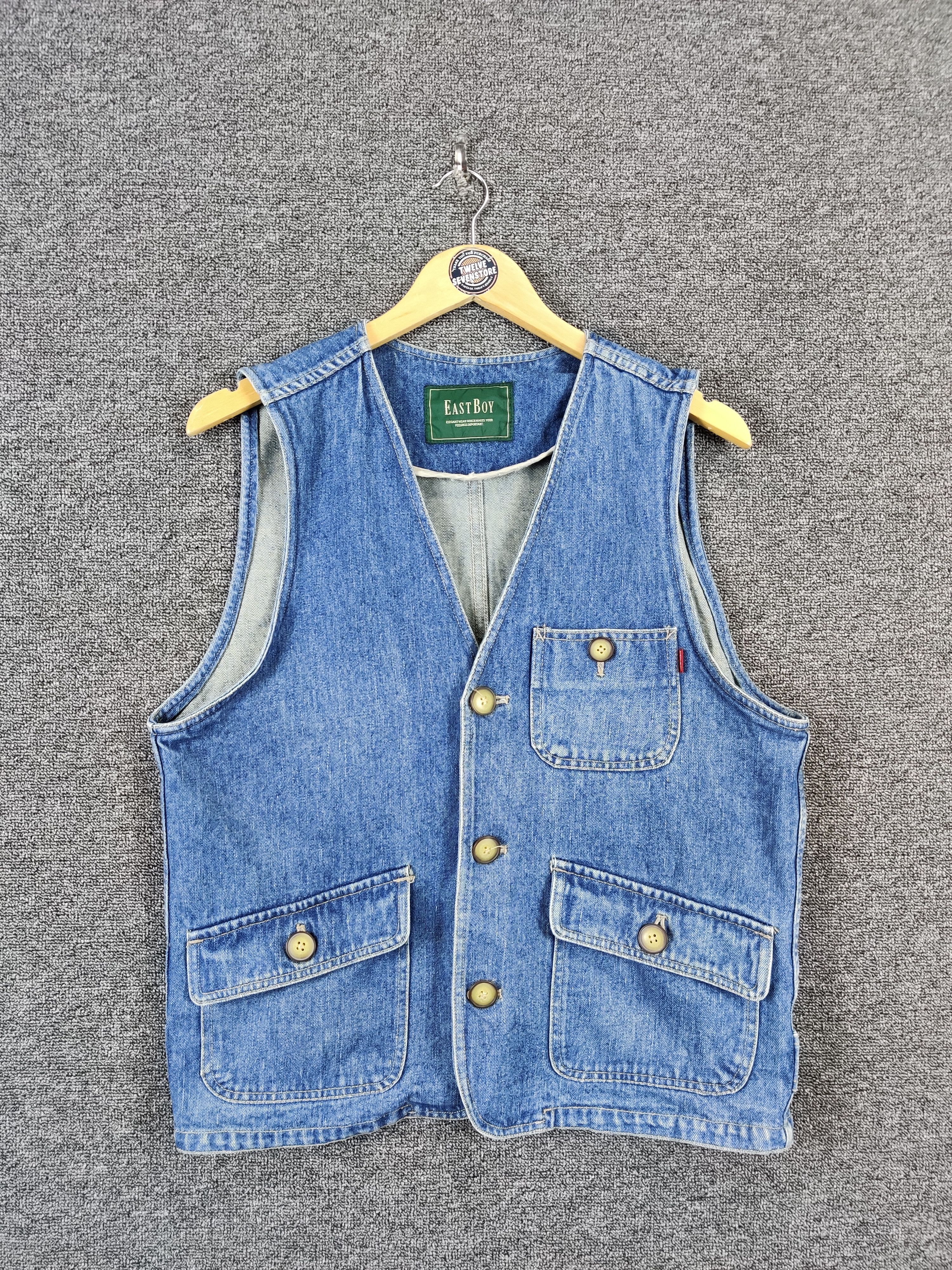 Vintage East Boy Denim Vest Button Ups