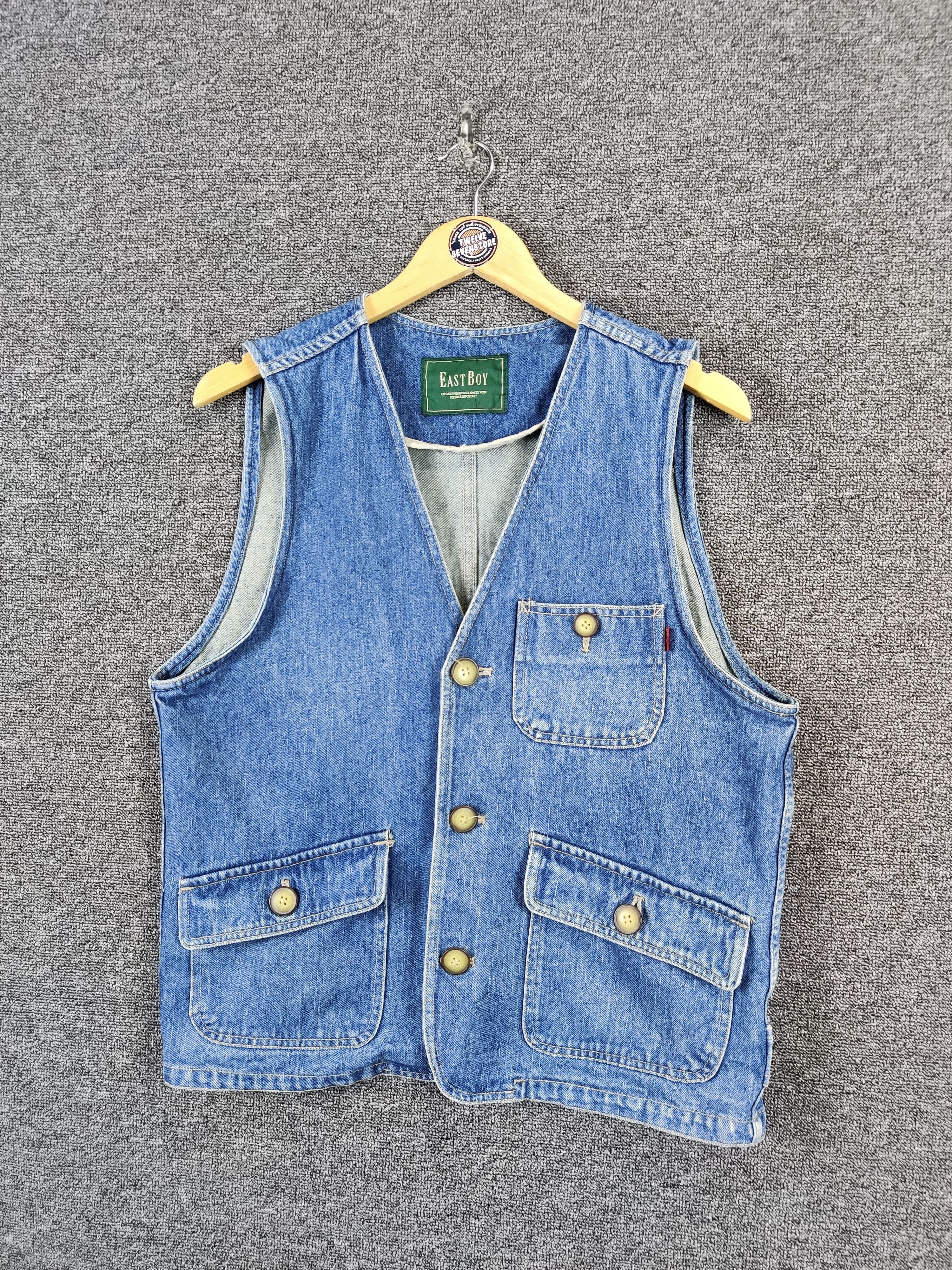 Japanese Brand Vintage East Boy Denim Vest Button Ups Size US M / EU 48-50 / 2 - 2 Thumbnail