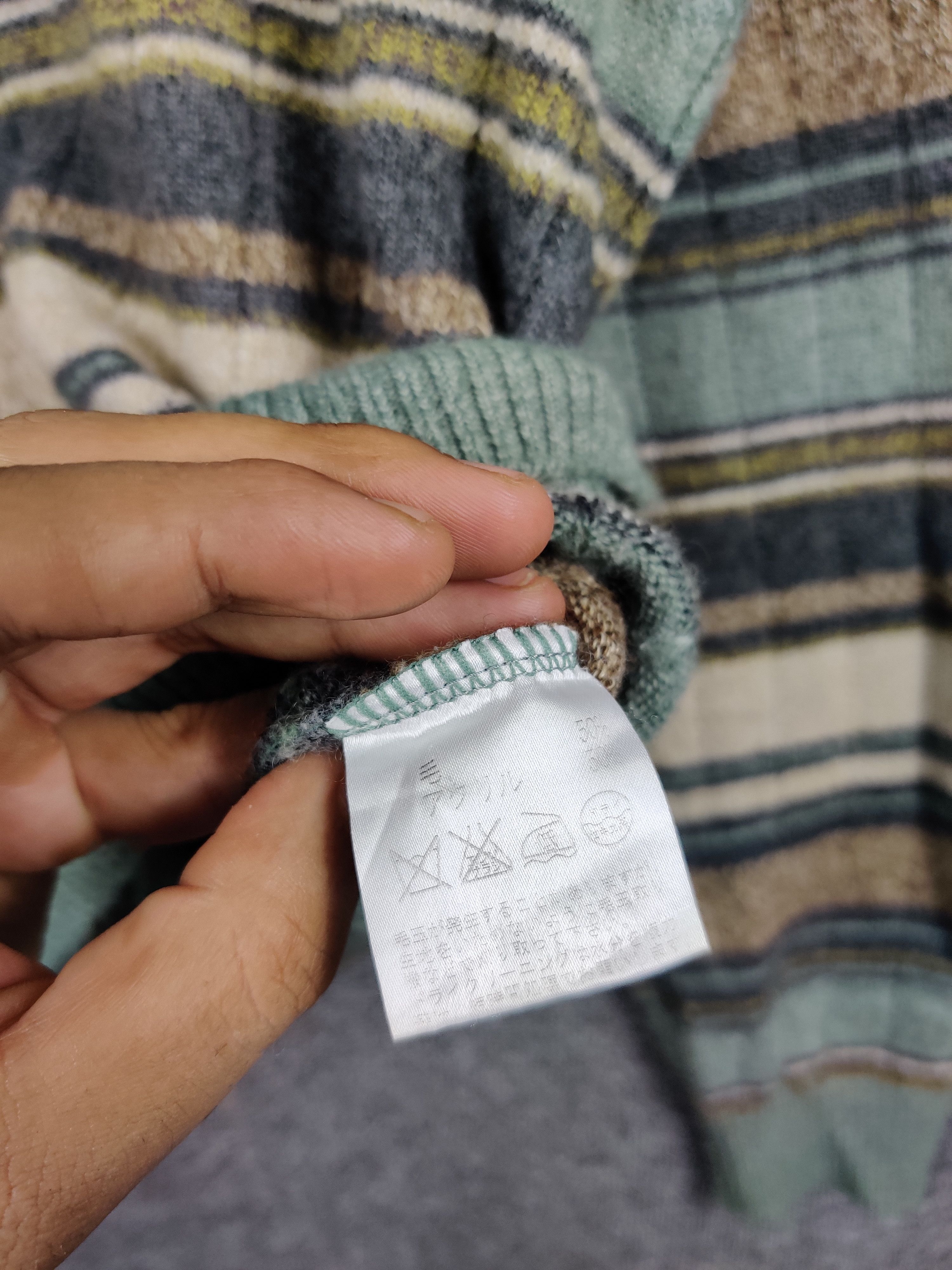 Japanese Brand Vintage Bay Hill Stripe Half Zipper Knit Sweater Size US L / EU 52-54 / 3 - 9 Thumbnail