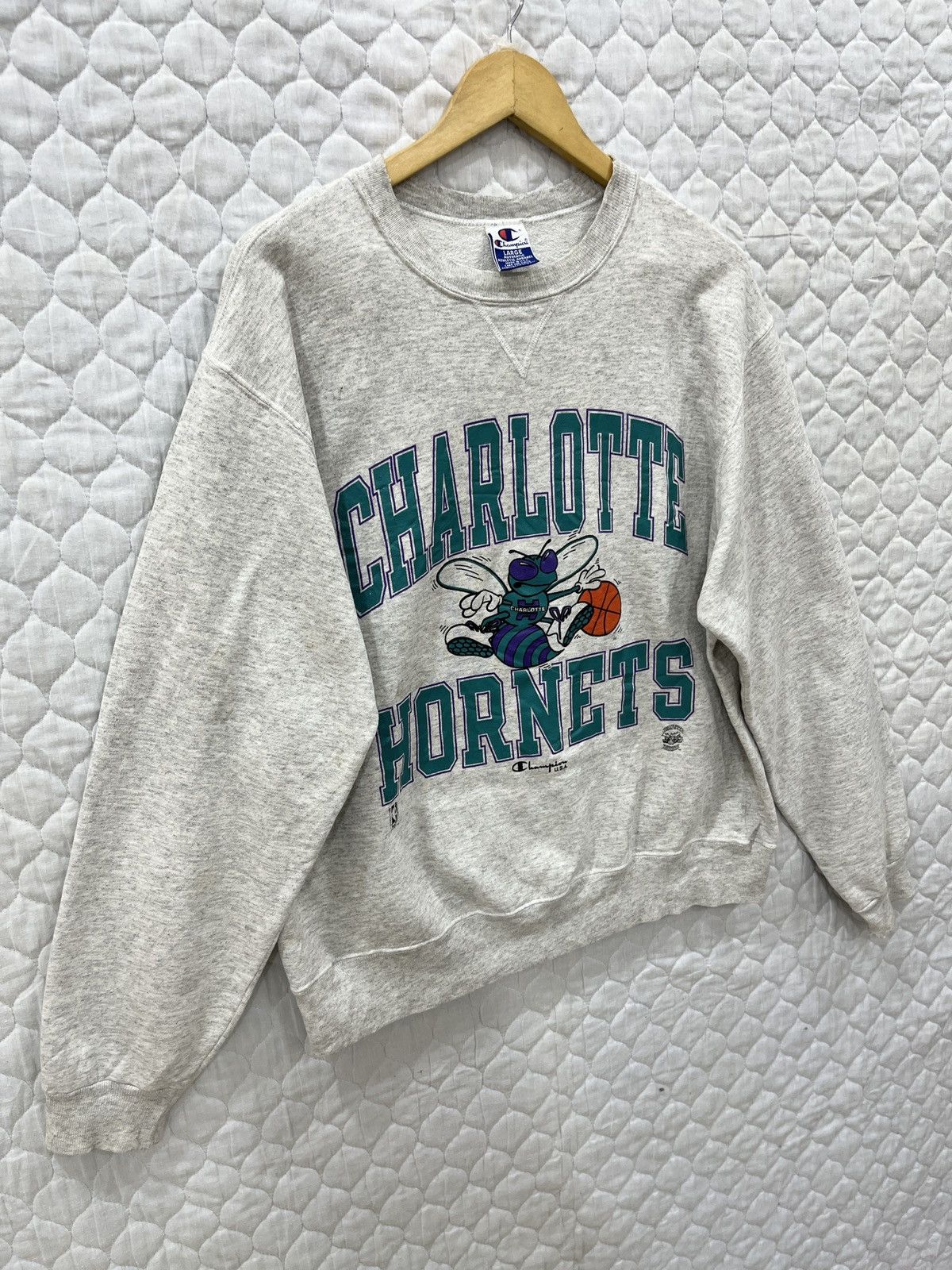 Champion (Eeee).🔥🔥🔥STEALS VINTAGE CHAMPION NBA CHARLOTTE HORNETS Size US L / EU 52-54 / 3 - 3 Thumbnail