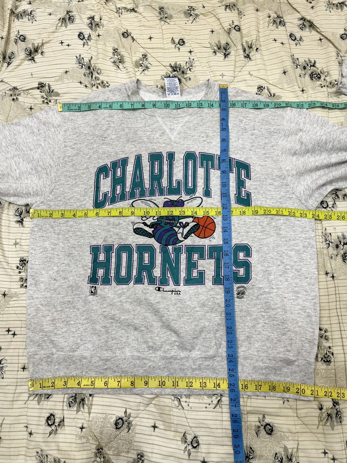 Champion (Eeee).🔥🔥🔥STEALS VINTAGE CHAMPION NBA CHARLOTTE HORNETS Size US L / EU 52-54 / 3 - 18 Thumbnail