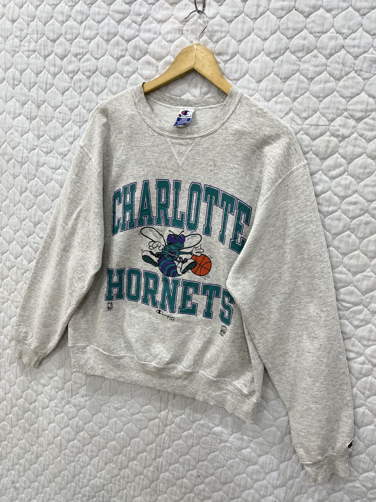 Champion (Eeee).🔥🔥🔥STEALS VINTAGE CHAMPION NBA CHARLOTTE HORNETS Size US L / EU 52-54 / 3 - 2 Thumbnail