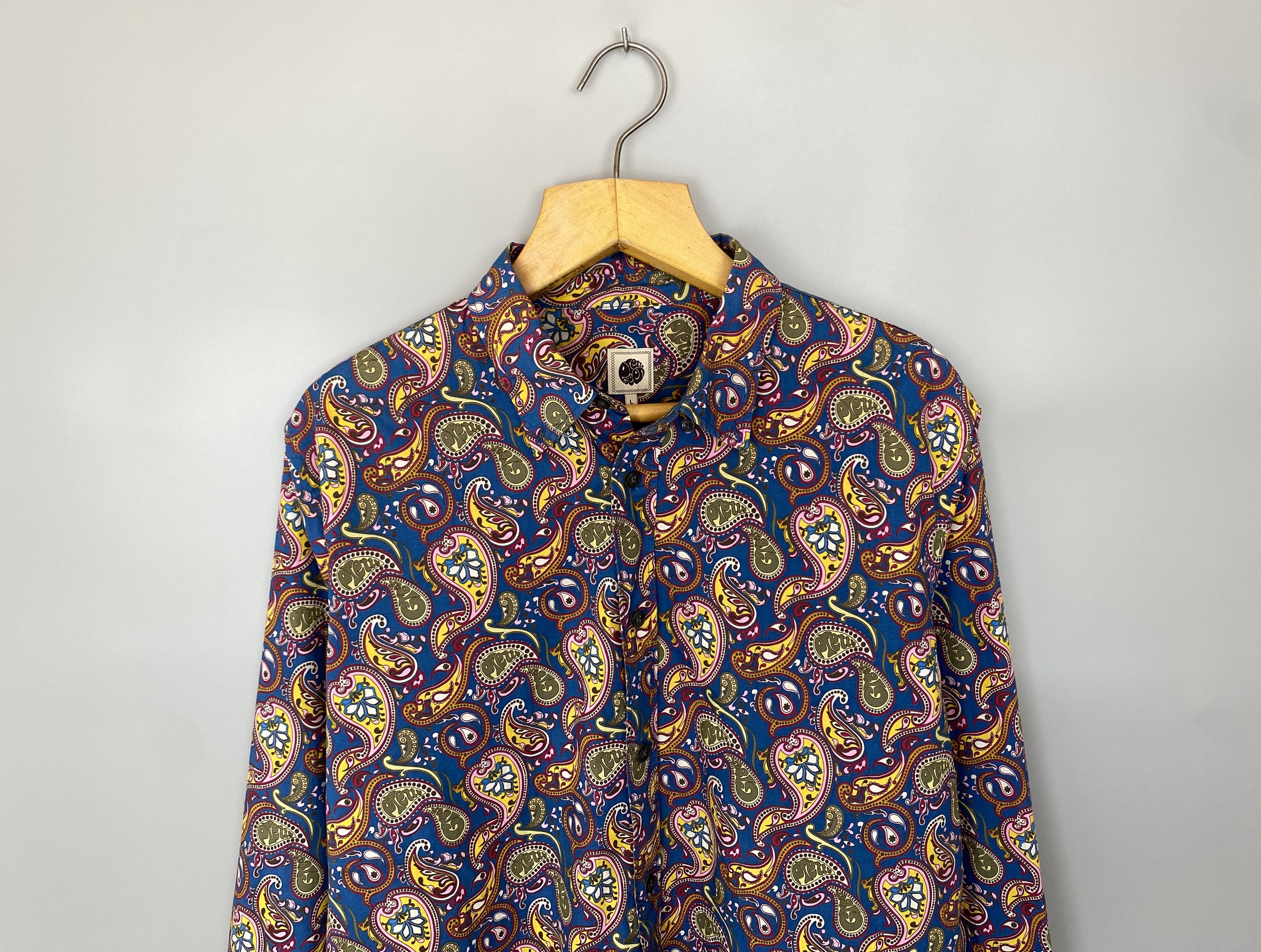 Pretty Green Pretty Green Destroyed Painting Printed Multicolor Shirt Size US L / EU 52-54 / 3 - 2 Thumbnail