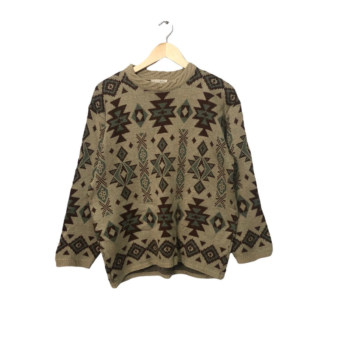 Aran Isles Knitwear Vintage Palls Pyra Full Print Navajo Knitwear Sweater Jumper Size US M / EU 48-50 / 2 - 1 Thumbnail