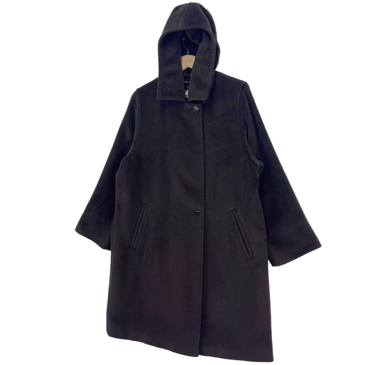 Max Mara Max Mara Wool Cashmere Hoodie Overcoat Size M / US 6-8 / IT 42-44 - 2 Thumbnail