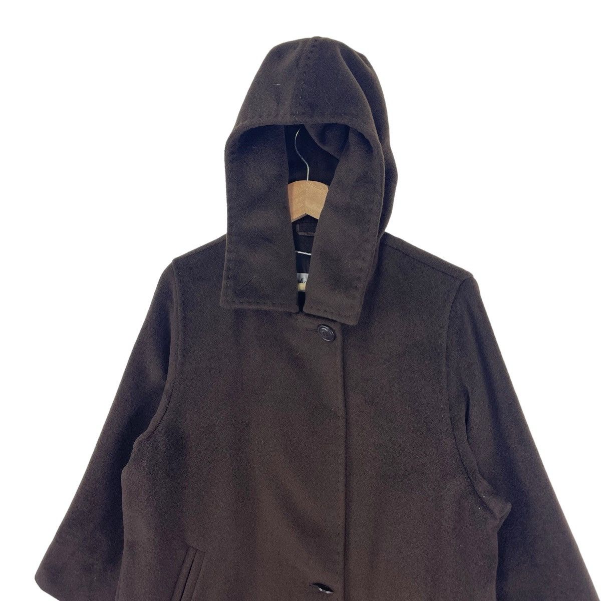 Max Mara Max Mara Wool Cashmere Hoodie Overcoat Size M / US 6-8 / IT 42-44 - 4 Thumbnail