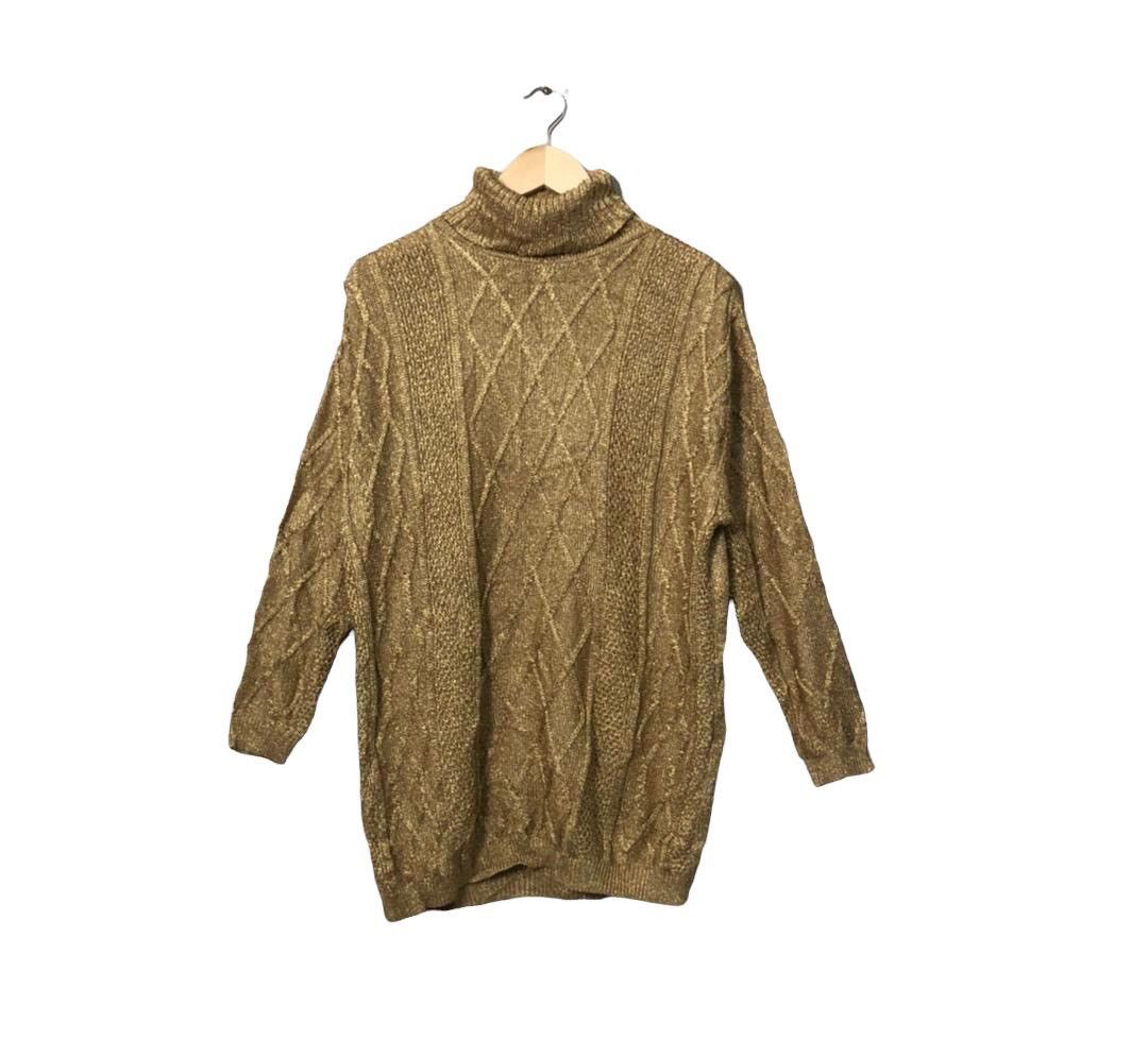 Aran Isles Knitwear Vintage Betty Goodman Turtle Neck Knitwear Sweater Jumper Size US M / EU 48-50 / 2 - 1 Thumbnail