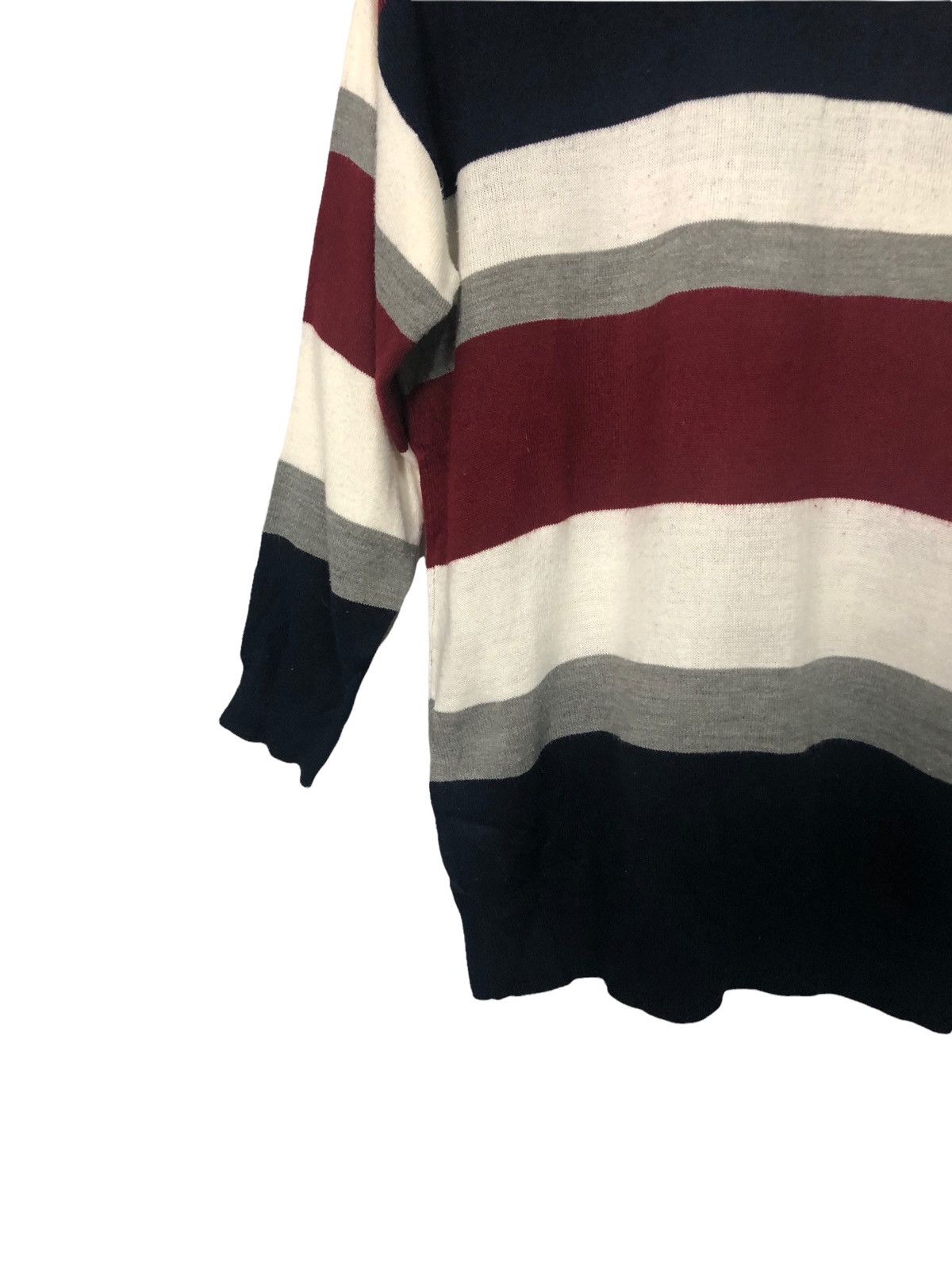 Aran Isles Knitwear Vintage Ingni Striped Crewneck Knitwear Sweater Jumper Size US L / EU 52-54 / 3 - 3 Thumbnail