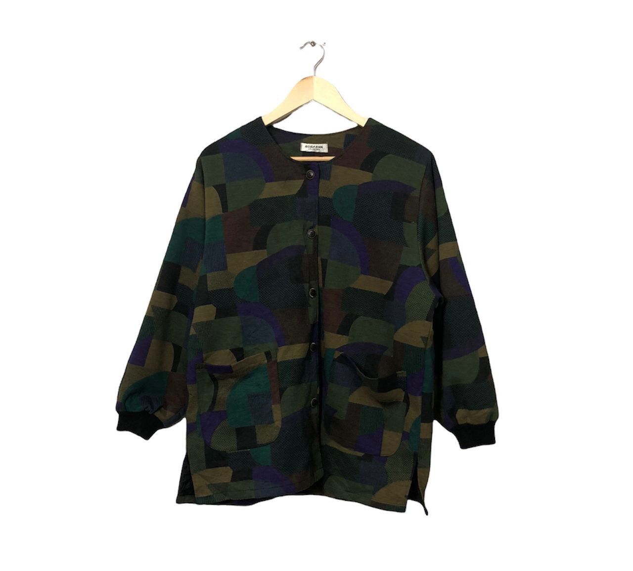 Japanese Brand Vintage Hosabun Collection Button Ups Full Print Jacket Size US L / EU 52-54 / 3 - 1 Thumbnail