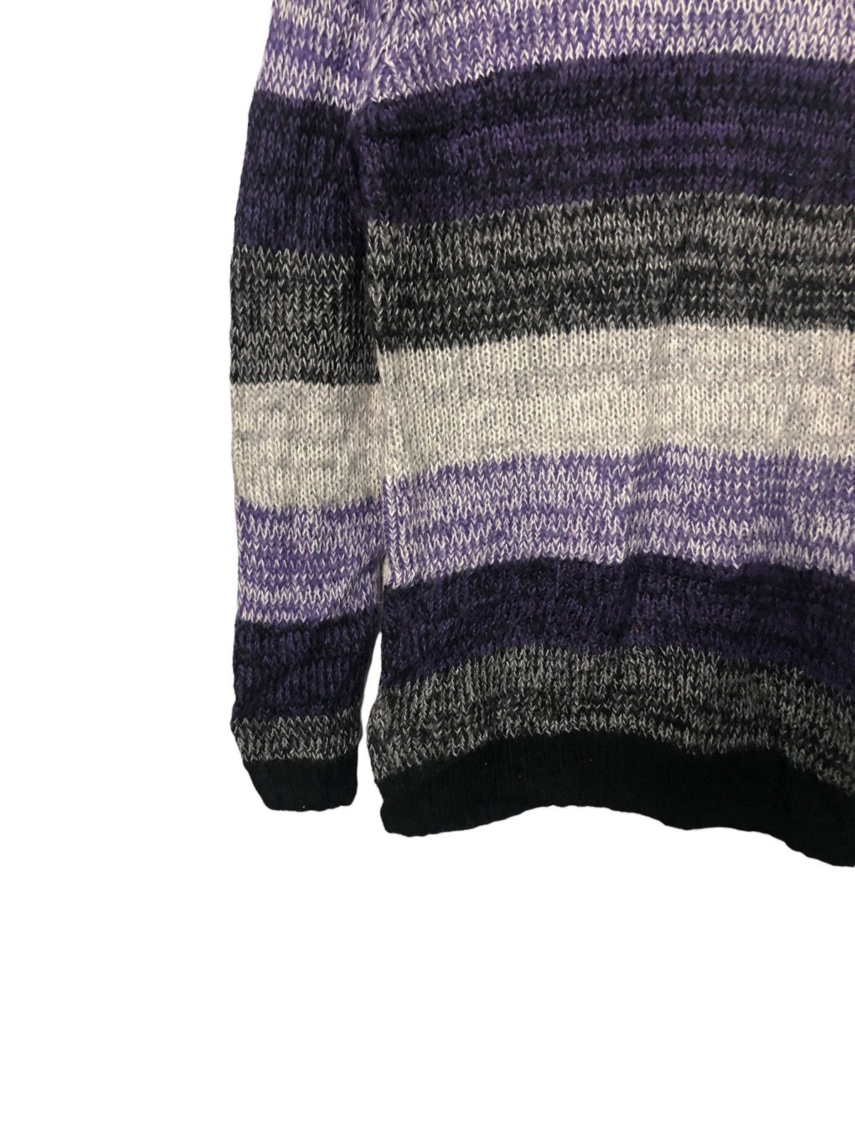 Aran Isles Knitwear × Homespun Knitwear Vintage Divided By H&M Turtle Neck Striped Knitwear Sweater Size US XS / EU 42 / 0 - 3 Thumbnail