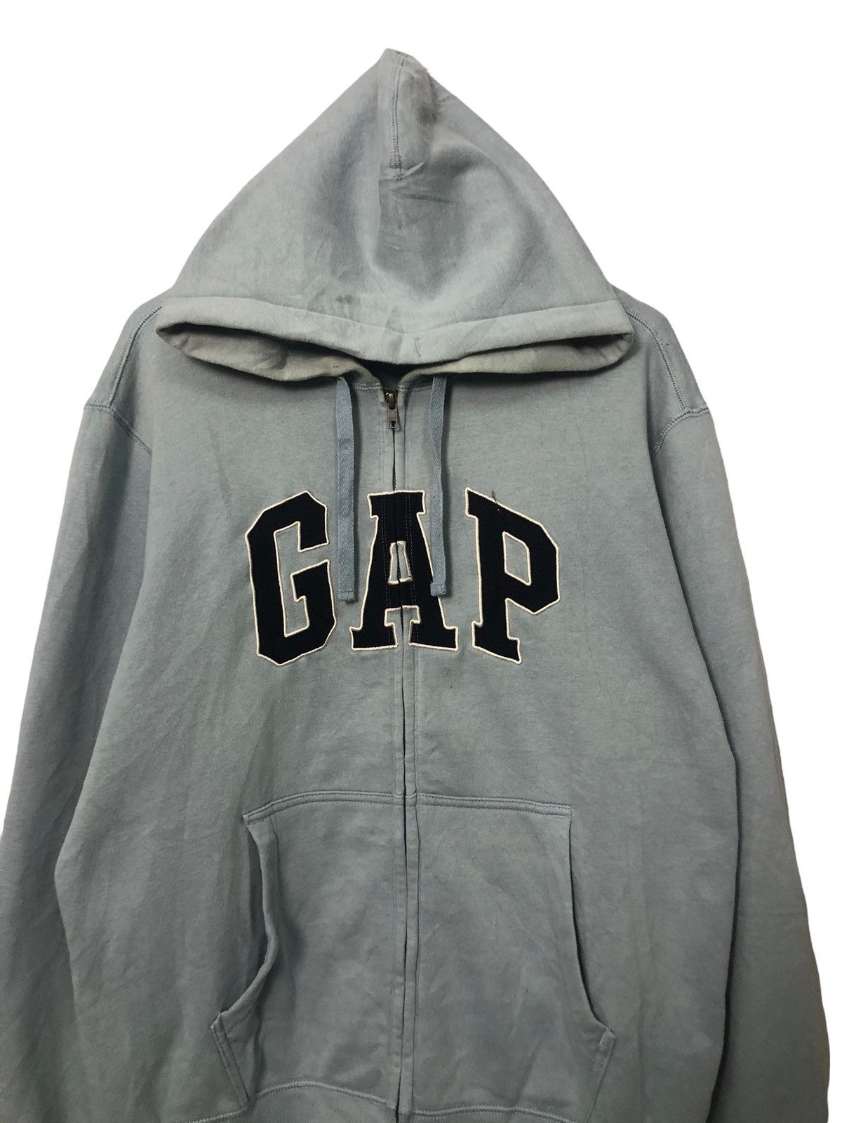 Gap Vintage Gap Embroidered Big Logo Zipper Ups Hoodie Jacket Size US XL / EU 56 / 4 - 4 Thumbnail