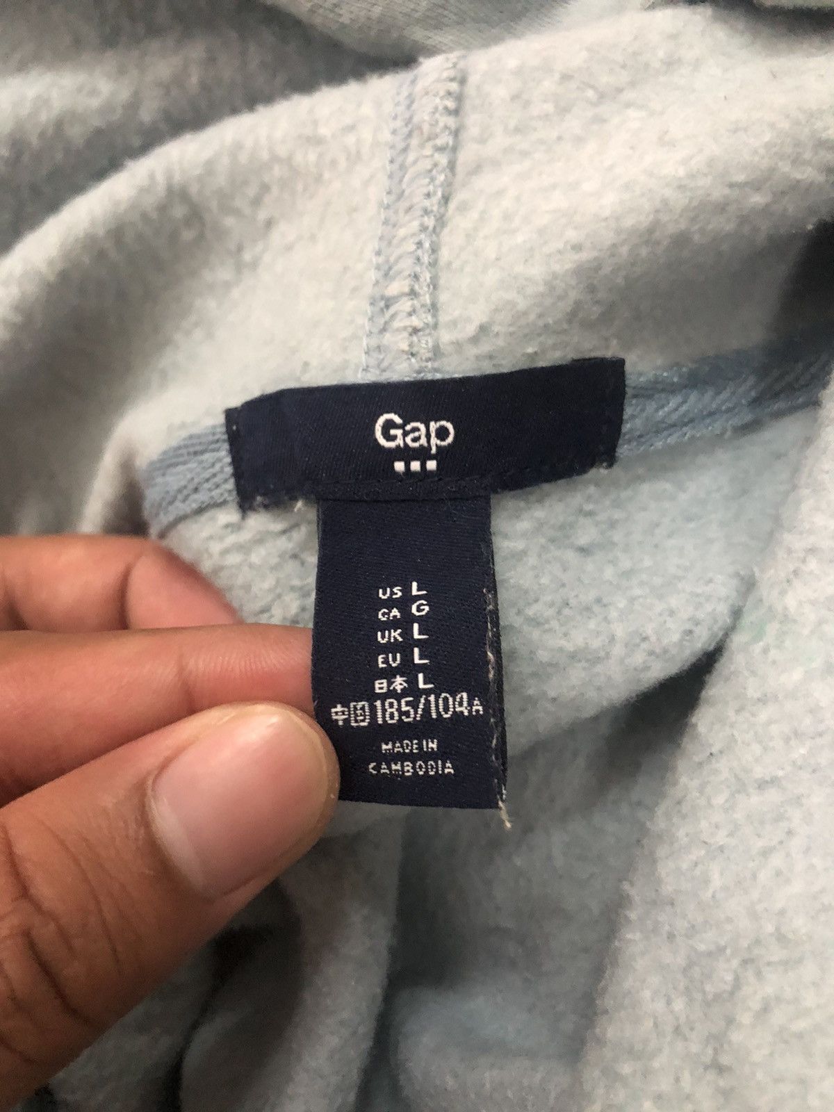 Gap Vintage Gap Embroidered Big Logo Zipper Ups Hoodie Jacket Size US XL / EU 56 / 4 - 9 Thumbnail