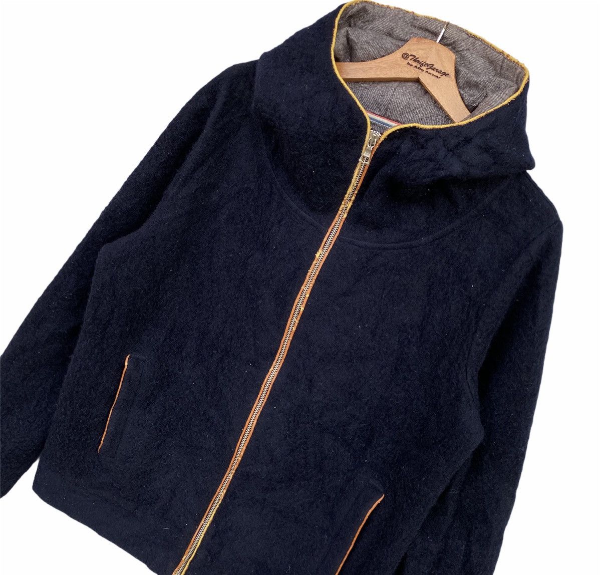 Beams Plus × Vintage Vintage Beams Heart Zipper Hooded Wool Jacket Size US L / EU 52-54 / 3 - 3 Thumbnail