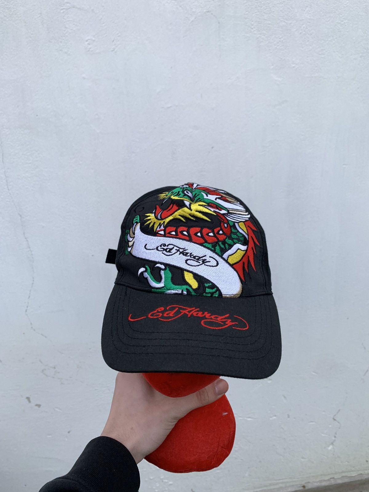 Ed Hardy Vintage Ed Hardy Dragon Logo Embroidered Y2k Japanese Cap Size ONE SIZE - 1 Thumbnail
