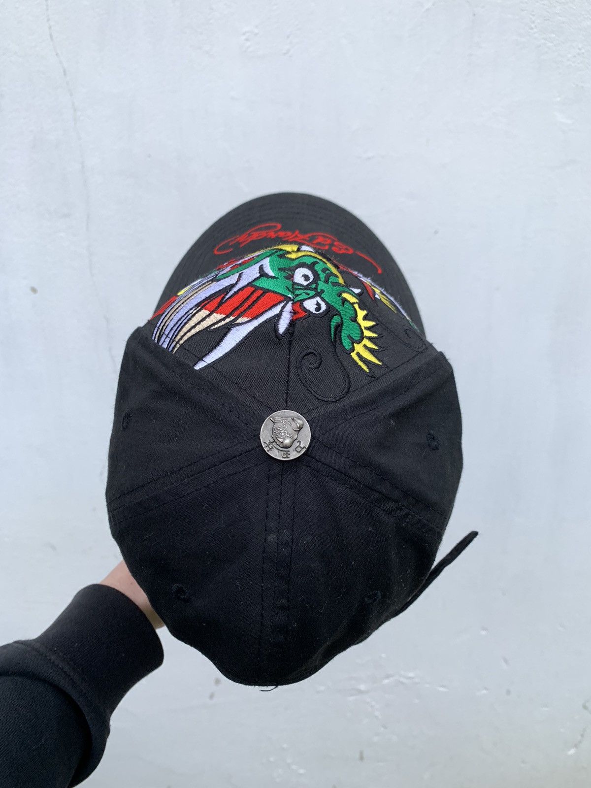 Ed Hardy Vintage Ed Hardy Dragon Logo Embroidered Y2k Japanese Cap Size ONE SIZE - 5 Thumbnail