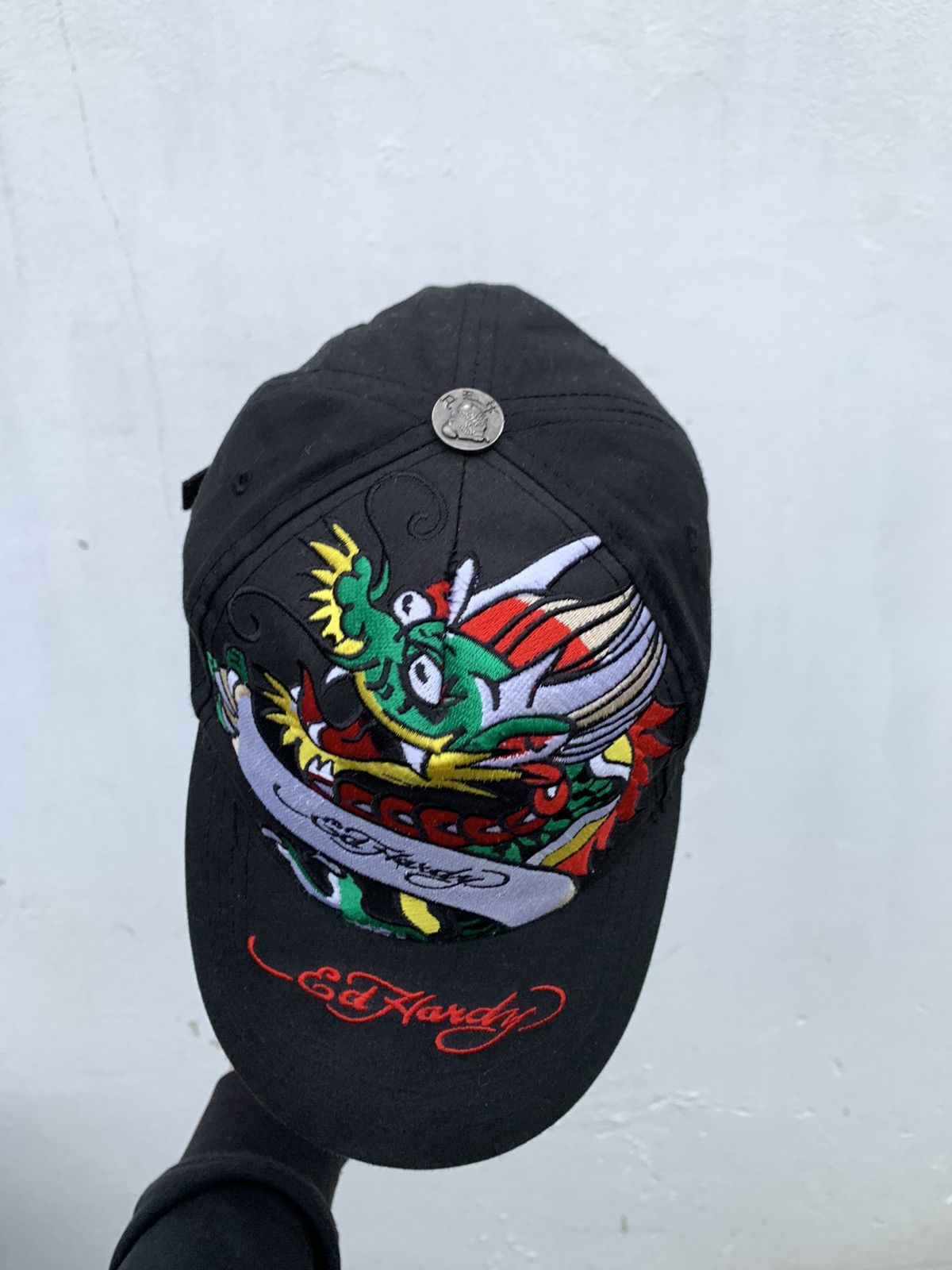 Ed Hardy Vintage Ed Hardy Dragon Logo Embroidered Y2k Japanese Cap Size ONE SIZE - 8 Thumbnail