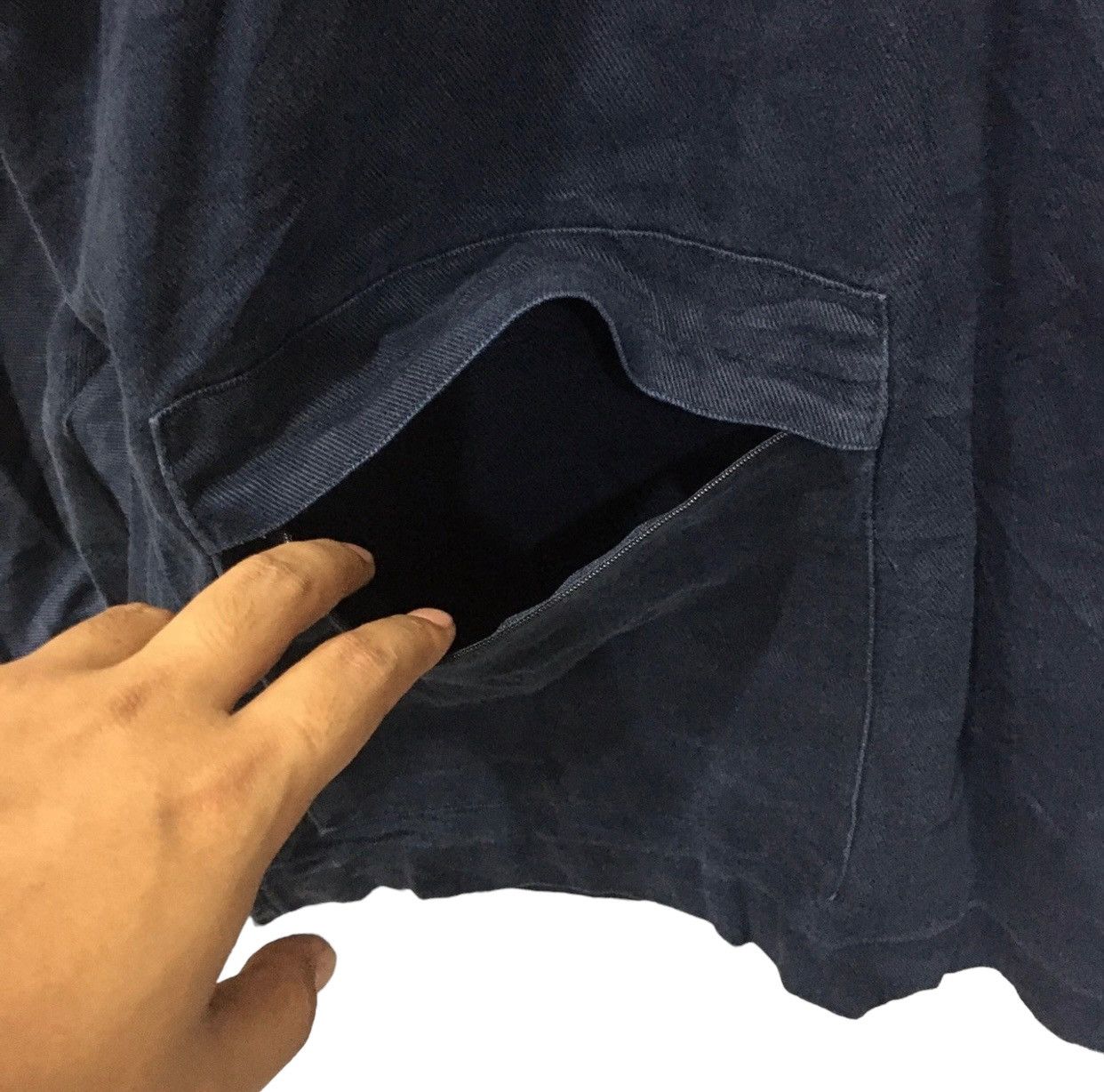 Japanese Brand Vintage Haori Hanten Indigo Kimono Rare Pocket Design Size US XL / EU 56 / 4 - 6 Thumbnail